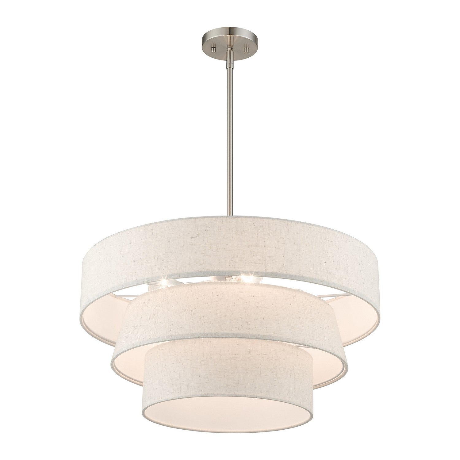 Livex Lighting - 56724-91 - Four Light Pendant Chandelier - Chandler - Brushed Nickel