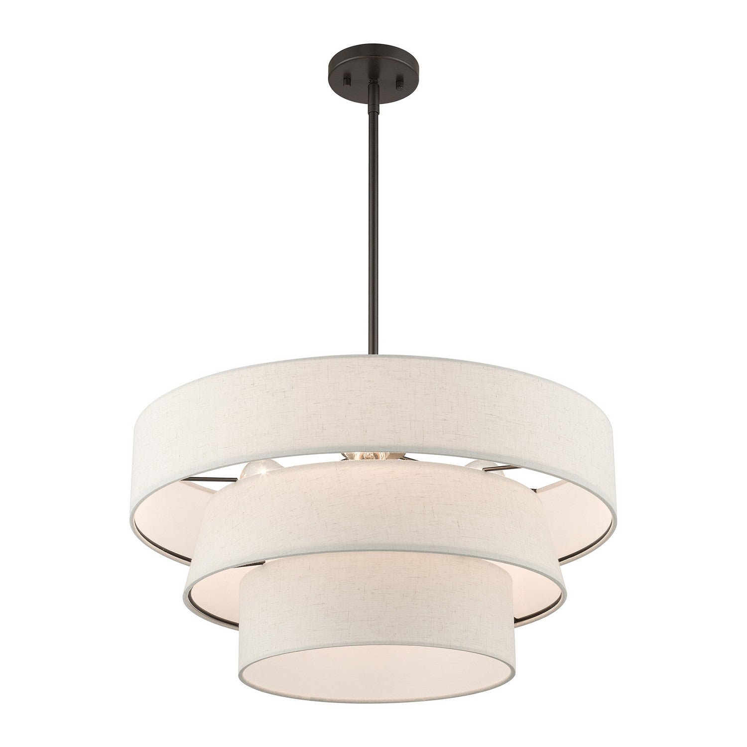 Livex Lighting - 56724-92 - Four Light Pendant Chandelier - Chandler - English Bronze