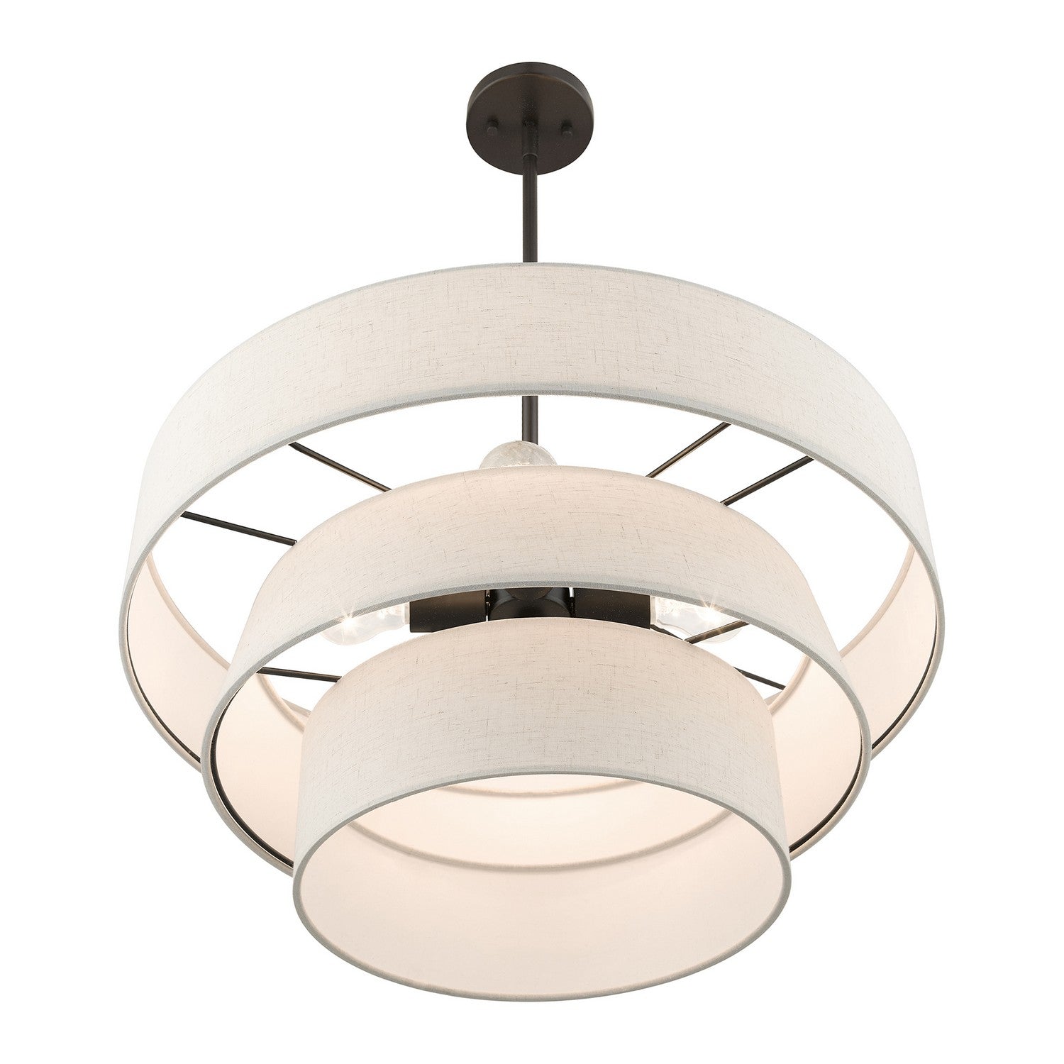 Livex Lighting - 56724-92 - Four Light Pendant Chandelier - Chandler - English Bronze