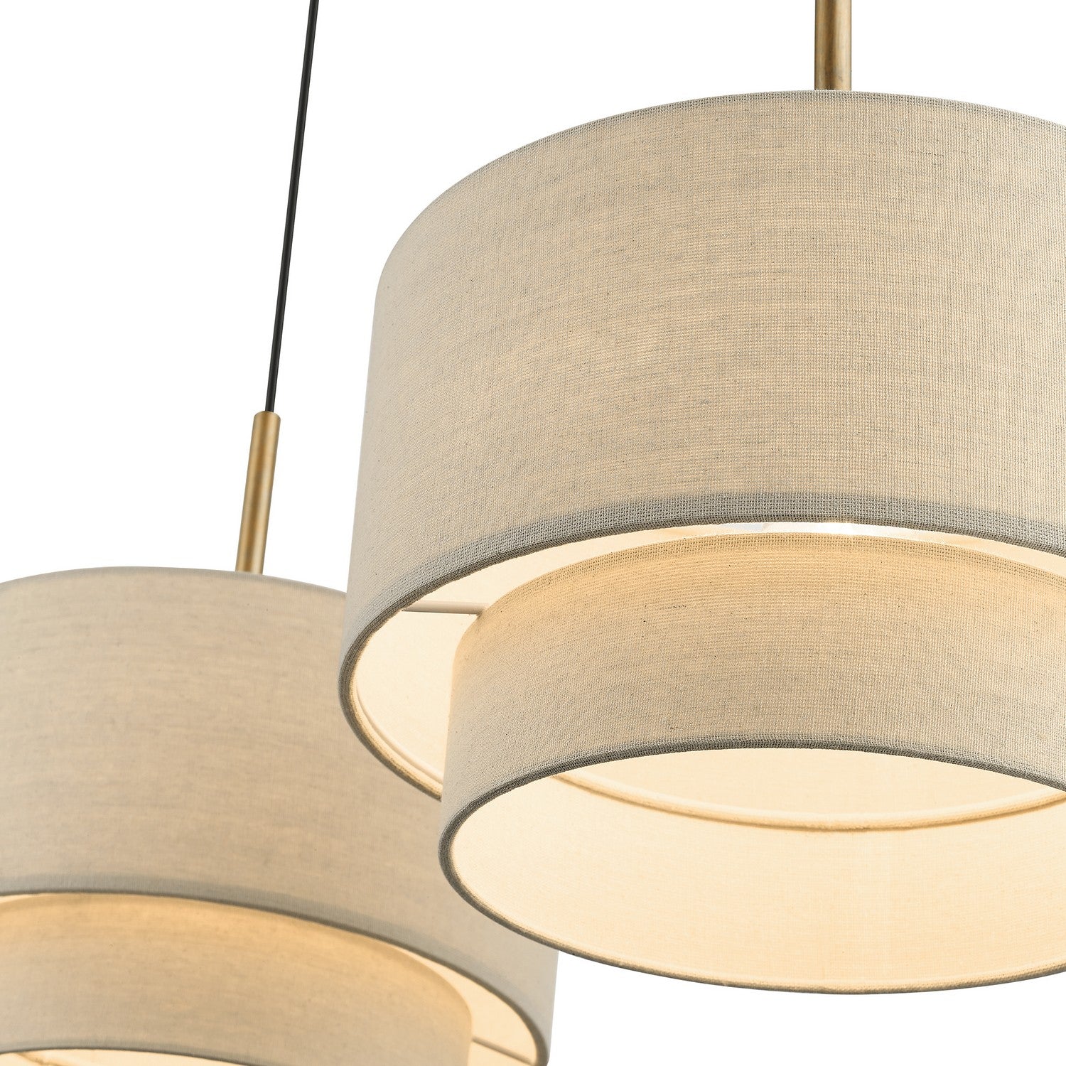 Livex Lighting - 58893-48 - Three Light Linear Chandelier - Bellingham - Antique Gold Leaf