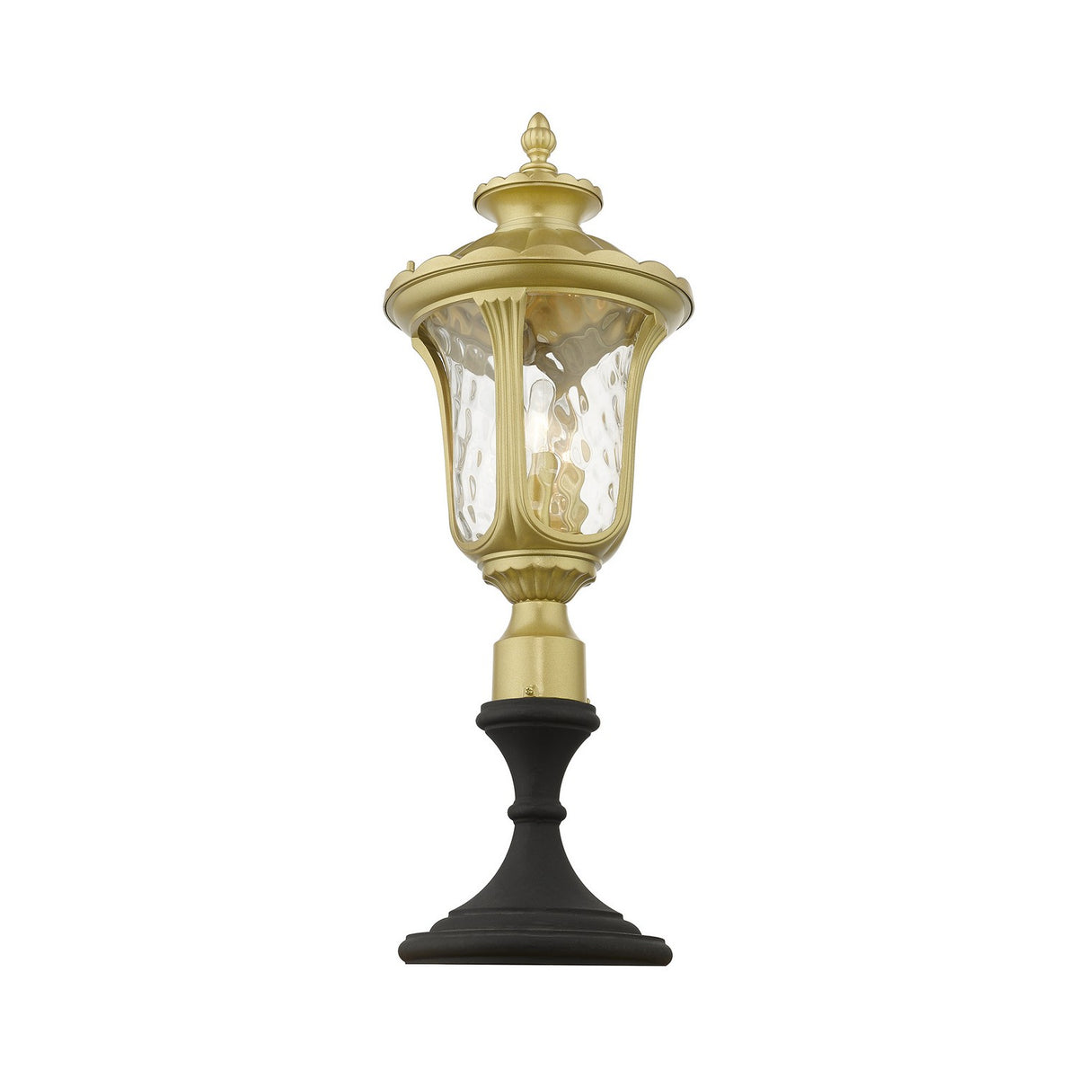 Livex Lighting - 7859-33 - Three Light Outdoor Post Top Lantern - Oxford - Soft Gold