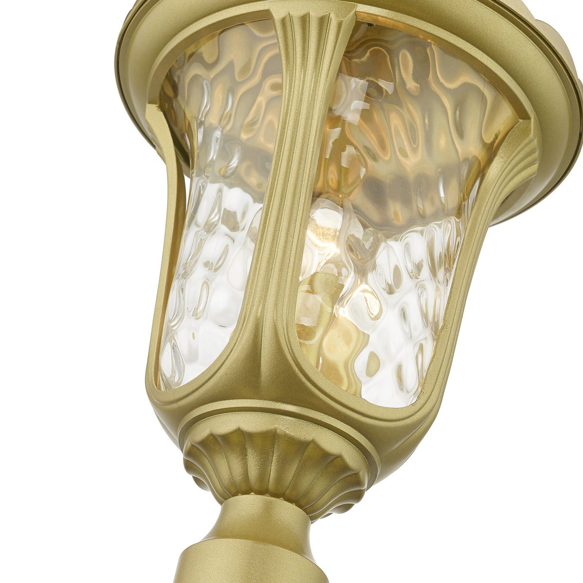 Livex Lighting - 7859-33 - Three Light Outdoor Post Top Lantern - Oxford - Soft Gold