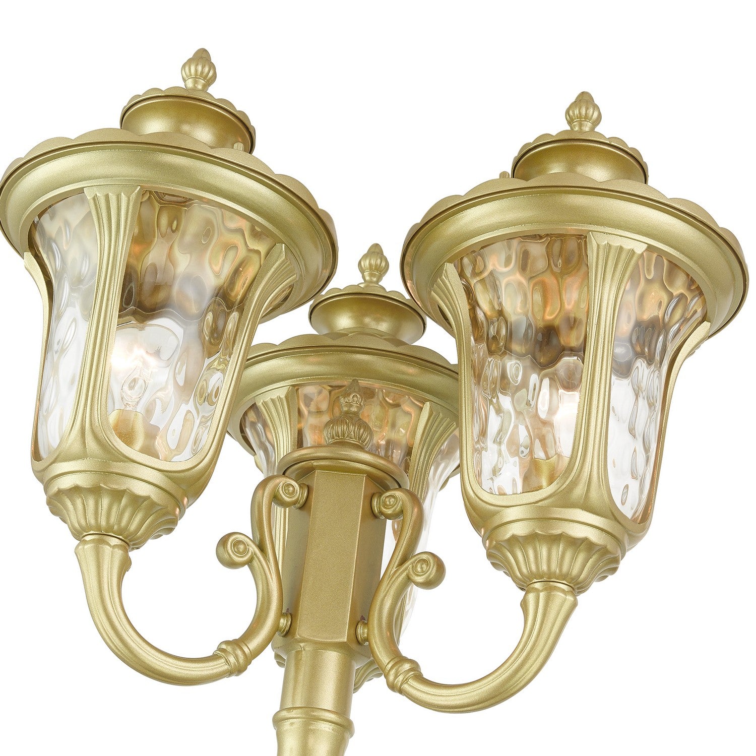 Livex Lighting - 7866-33 - Three Light Post Mount - Oxford - Soft Gold