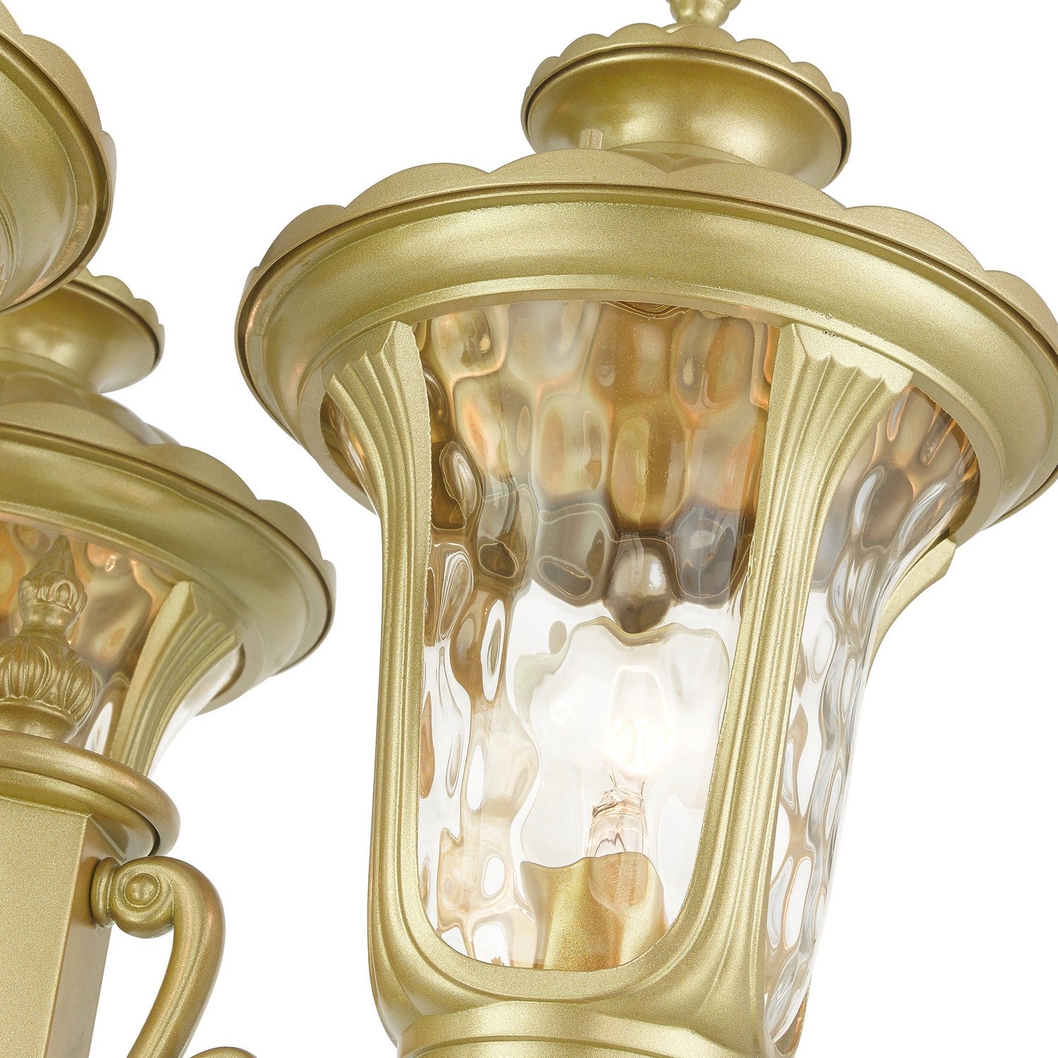 Livex Lighting - 7866-33 - Three Light Post Mount - Oxford - Soft Gold