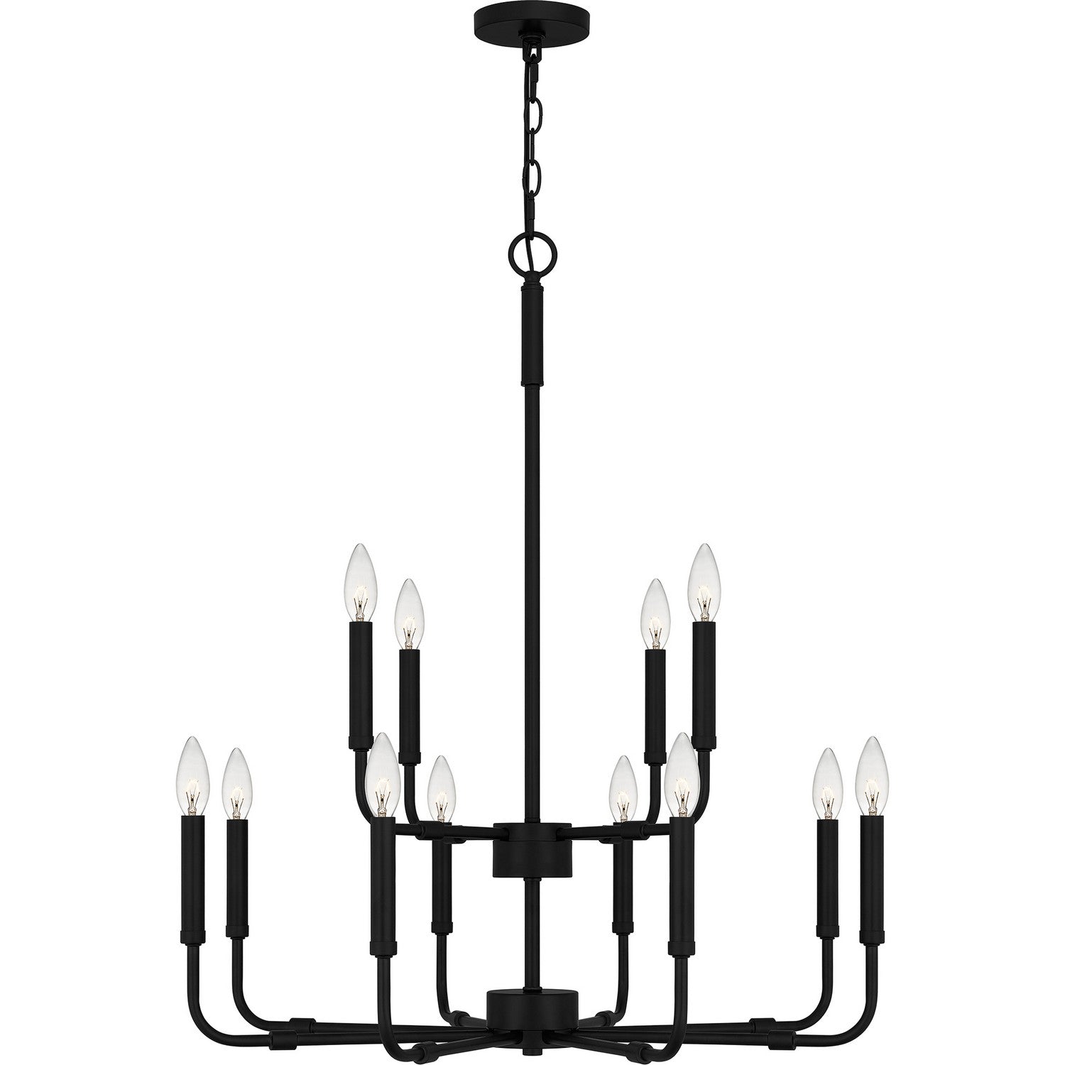 Quoizel - ABR5128MBK - 12 Light Chandelier - Abner - Matte Black