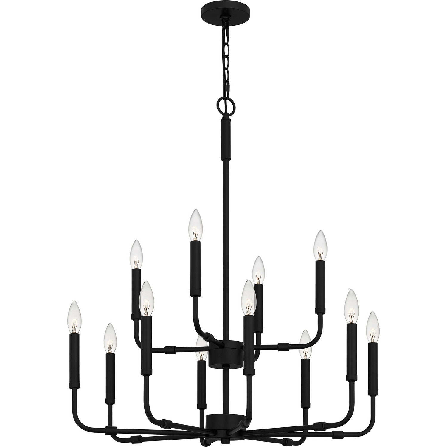 Quoizel - ABR5128MBK - 12 Light Chandelier - Abner - Matte Black