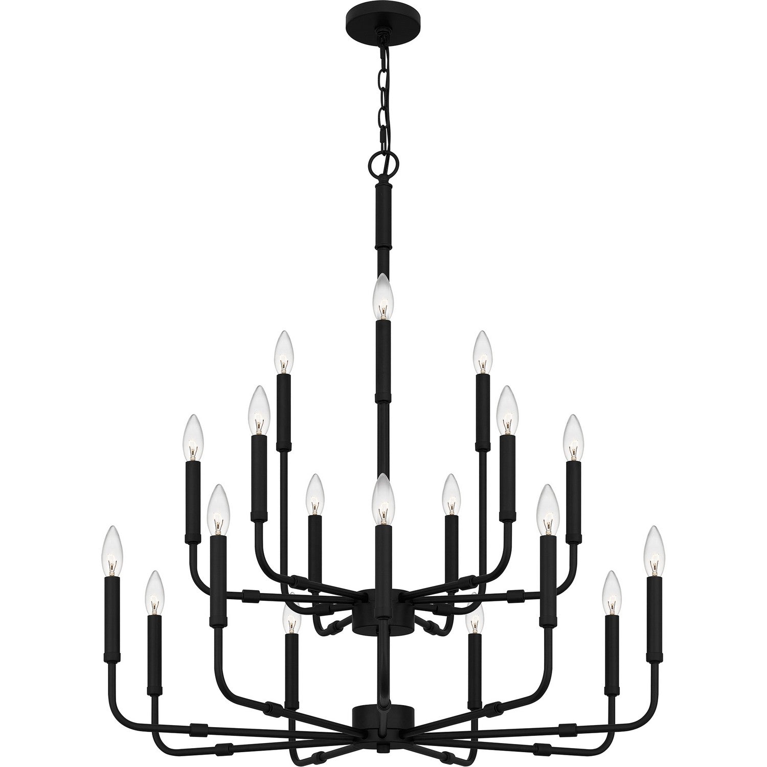 Quoizel - ABR5132MBK - 18 Light Chandelier - Abner - Matte Black