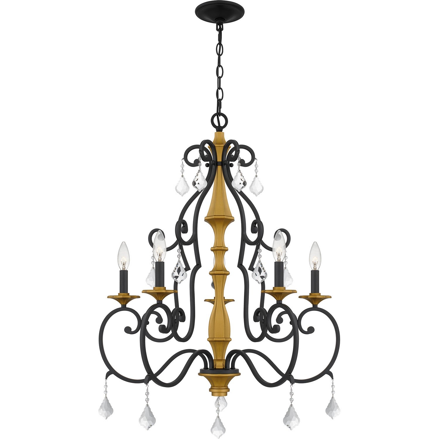 Quoizel - AEA5026MBK - Five Light Chandelier - Althea - Matte Black