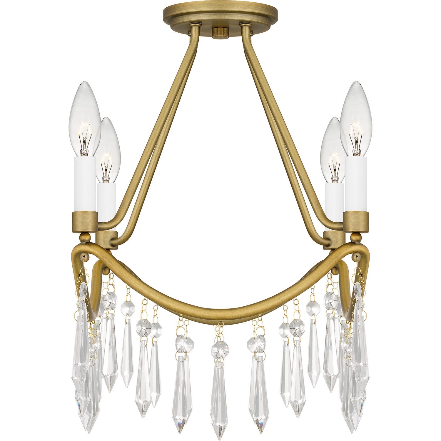 Quoizel - AID1712AB - Four Light Semi Flush Mount - Airedale - Aged Brass