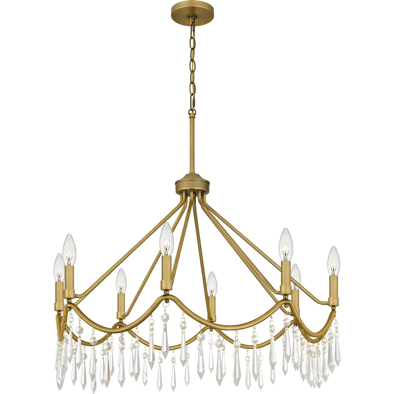 Quoizel - AID5030AB - Eight Light Chandelier - Airedale - Aged Brass