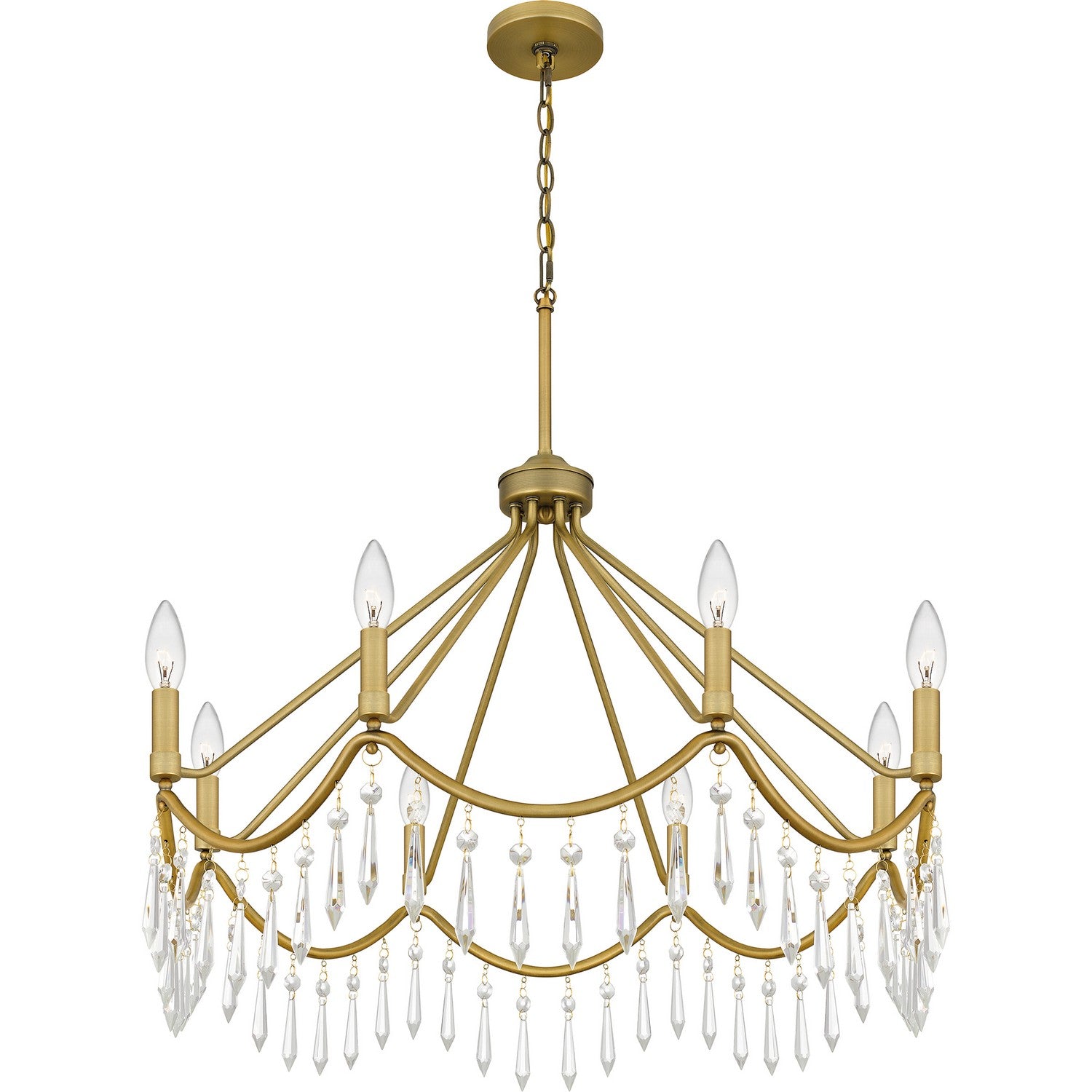 Quoizel - AID5030AB - Eight Light Chandelier - Airedale - Aged Brass