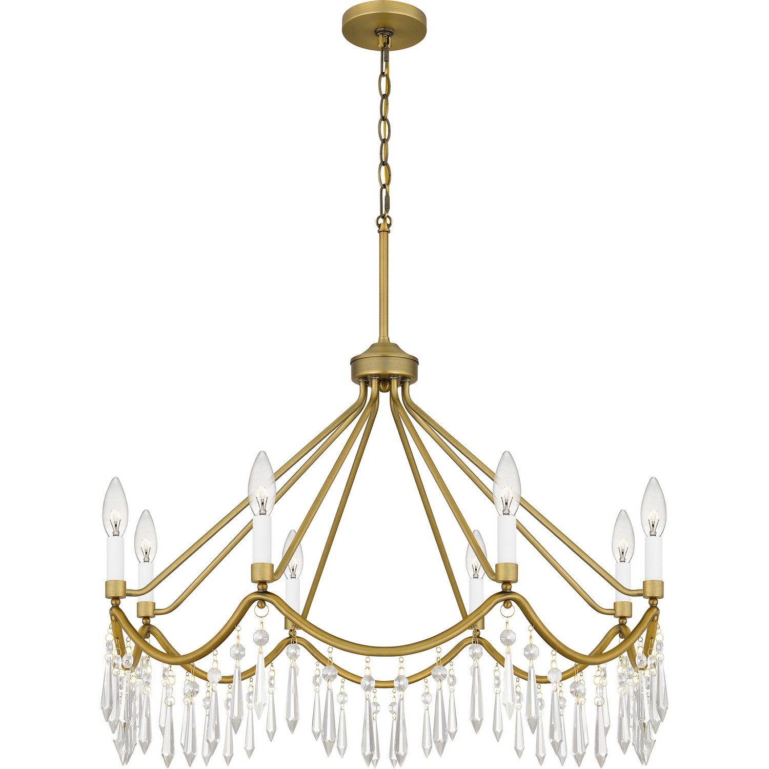 Quoizel - AID5030AB - Eight Light Chandelier - Airedale - Aged Brass