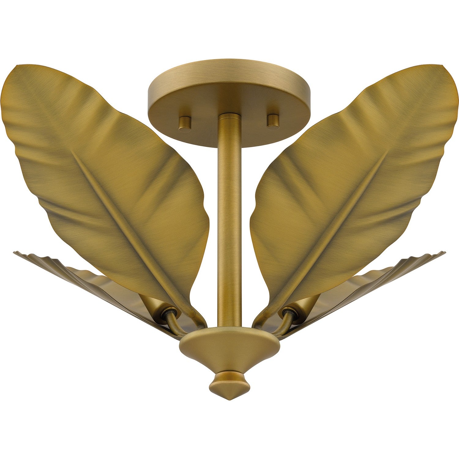 Quoizel - BAY1718AB - Four Light Semi Flush Mount - Bayley - Aged Brass