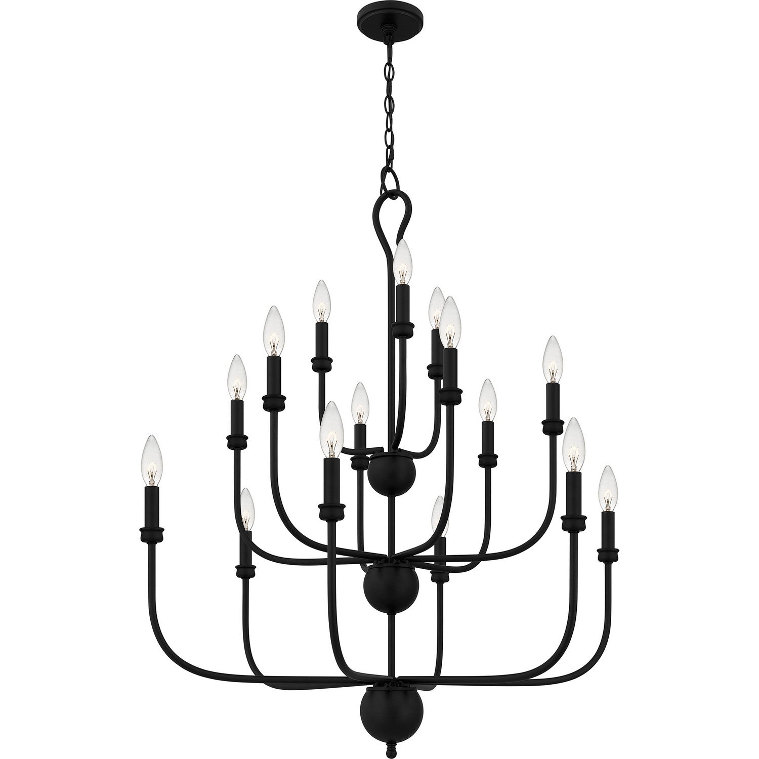Quoizel - BLA5032MBK - 15 Light Chandelier - Blanche - Matte Black