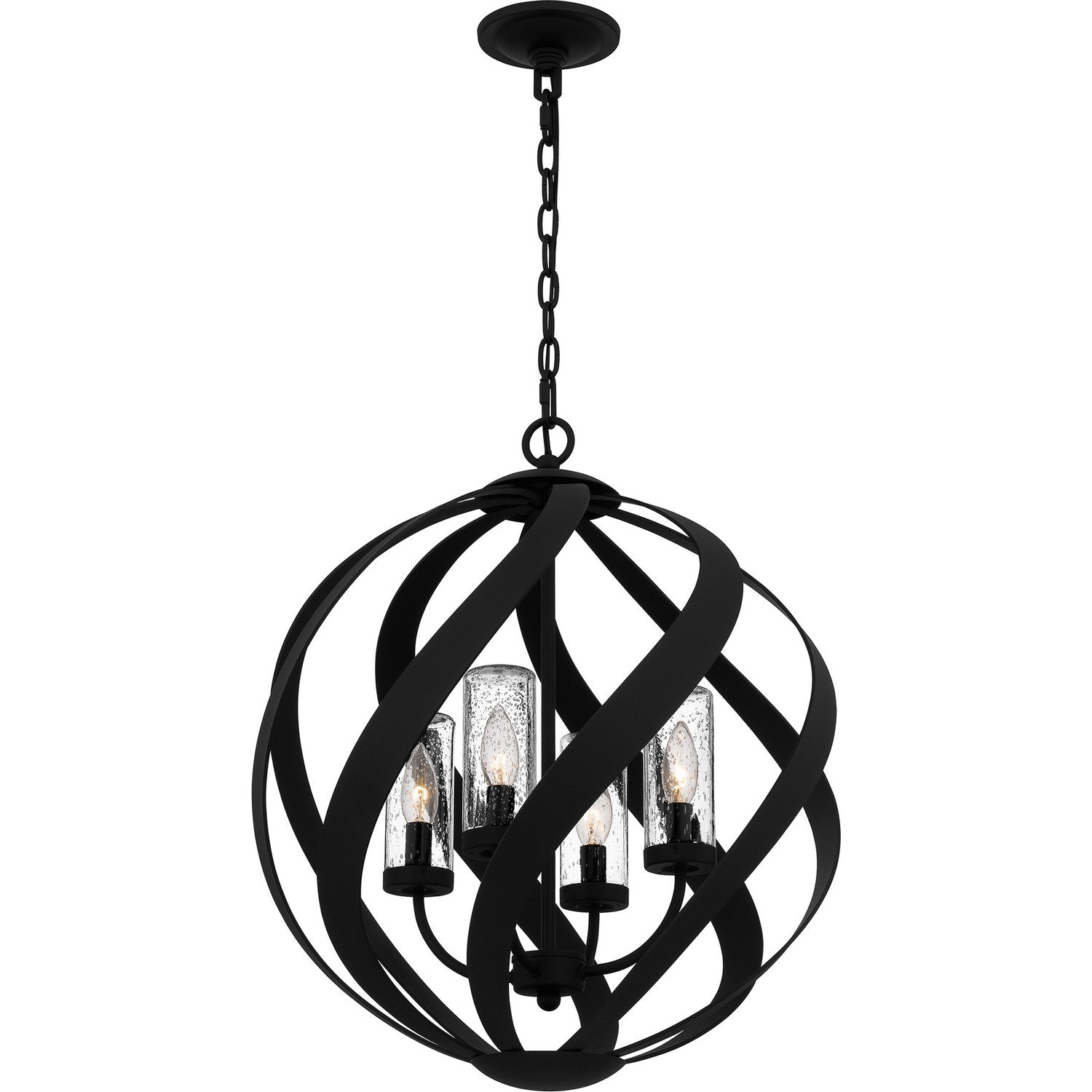 Quoizel - BMS3520EK - Four Light Outdoor Pendant - Blacksmith - Earth Black