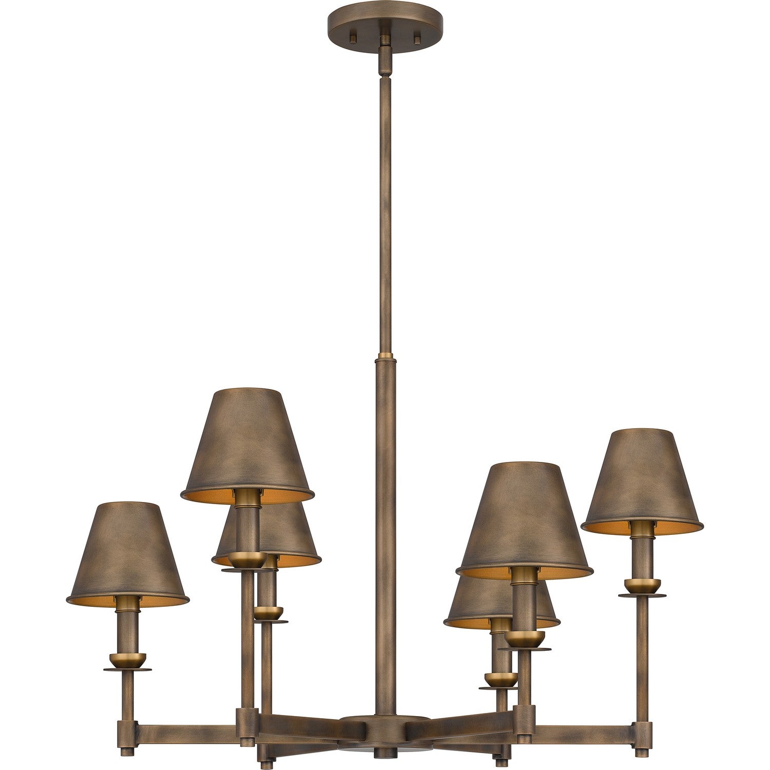 Quoizel - CRO5026SU - Six Light Chandelier - Cross - Statuary Bronze