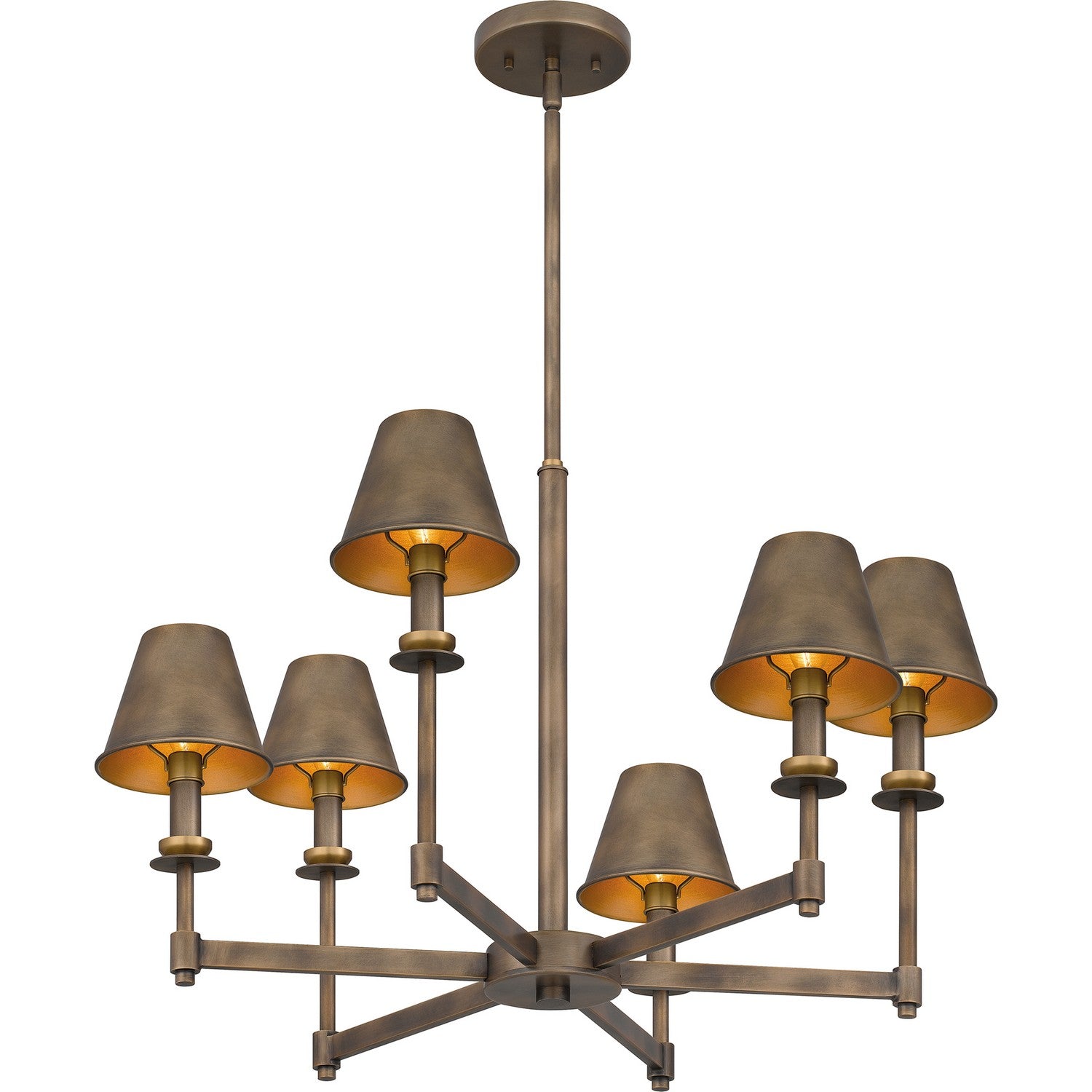 Quoizel - CRO5026SU - Six Light Chandelier - Cross - Statuary Bronze