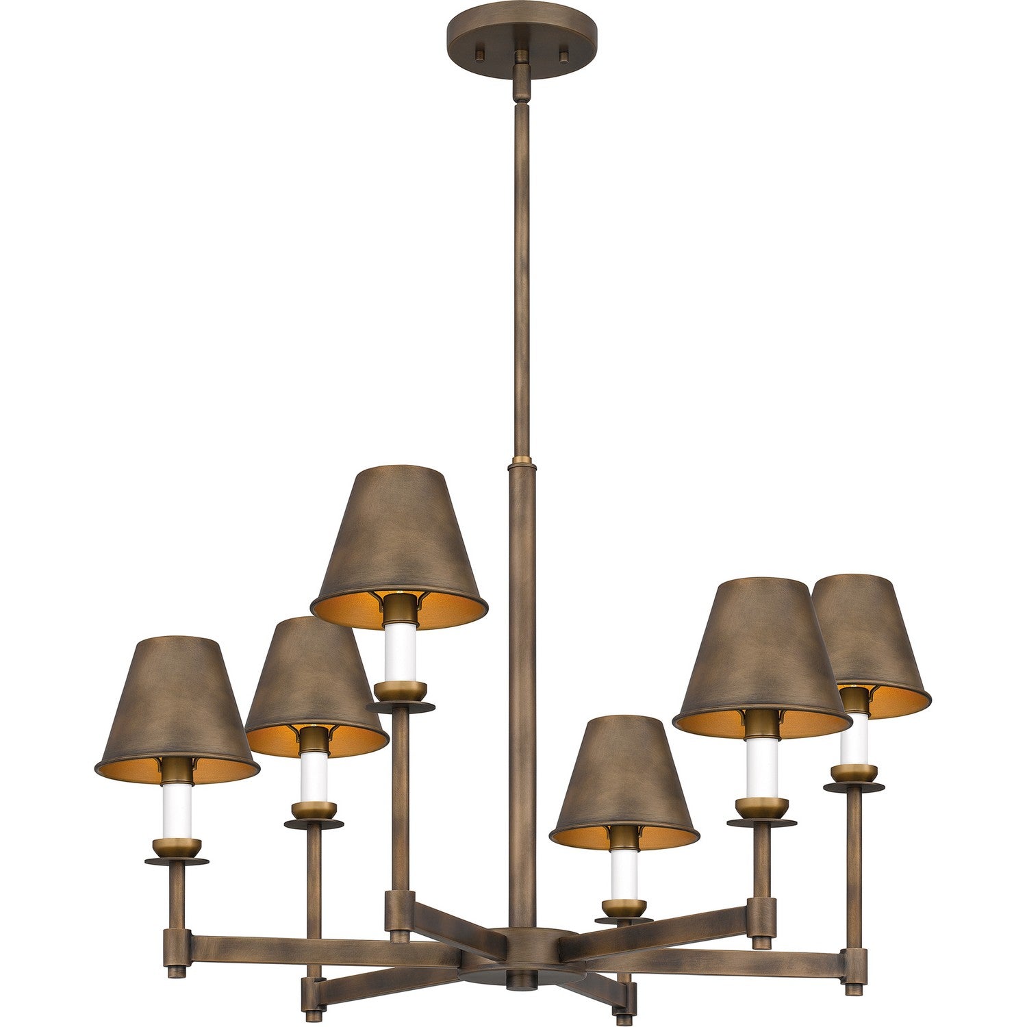 Quoizel - CRO5026SU - Six Light Chandelier - Cross - Statuary Bronze