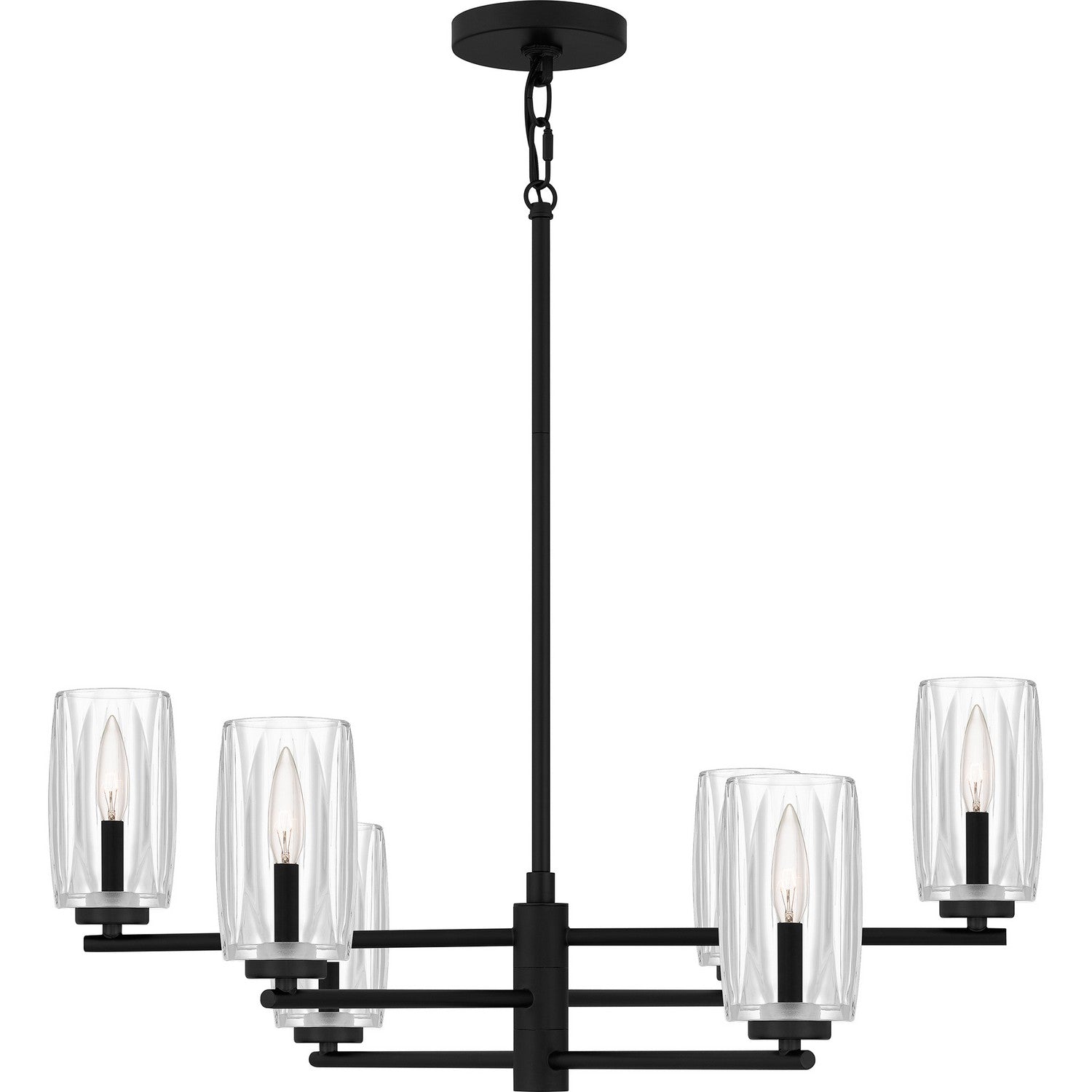Quoizel - CUN5026MBK - Six Light Chandelier - Cunningham - Matte Black
