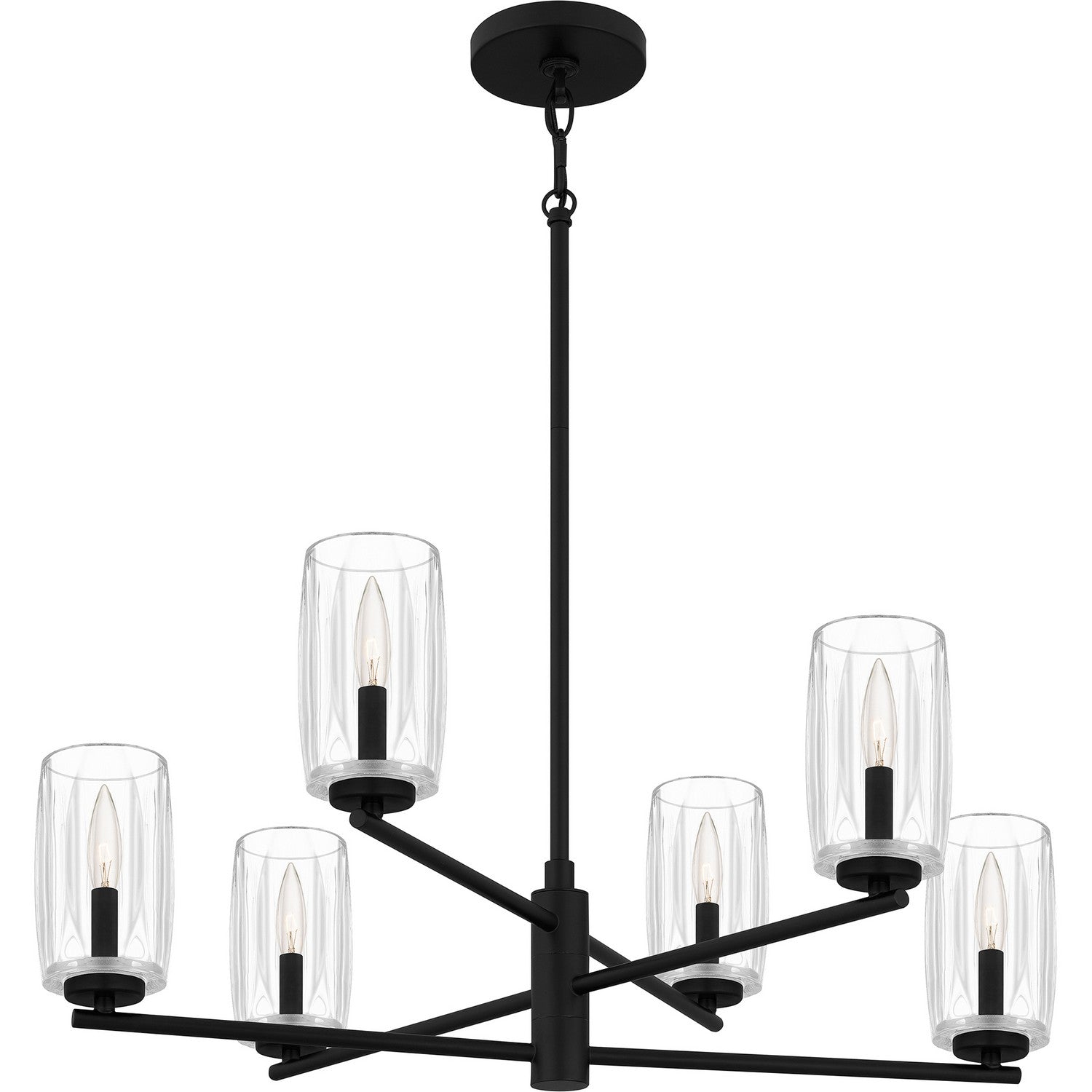 Quoizel - CUN5026MBK - Six Light Chandelier - Cunningham - Matte Black