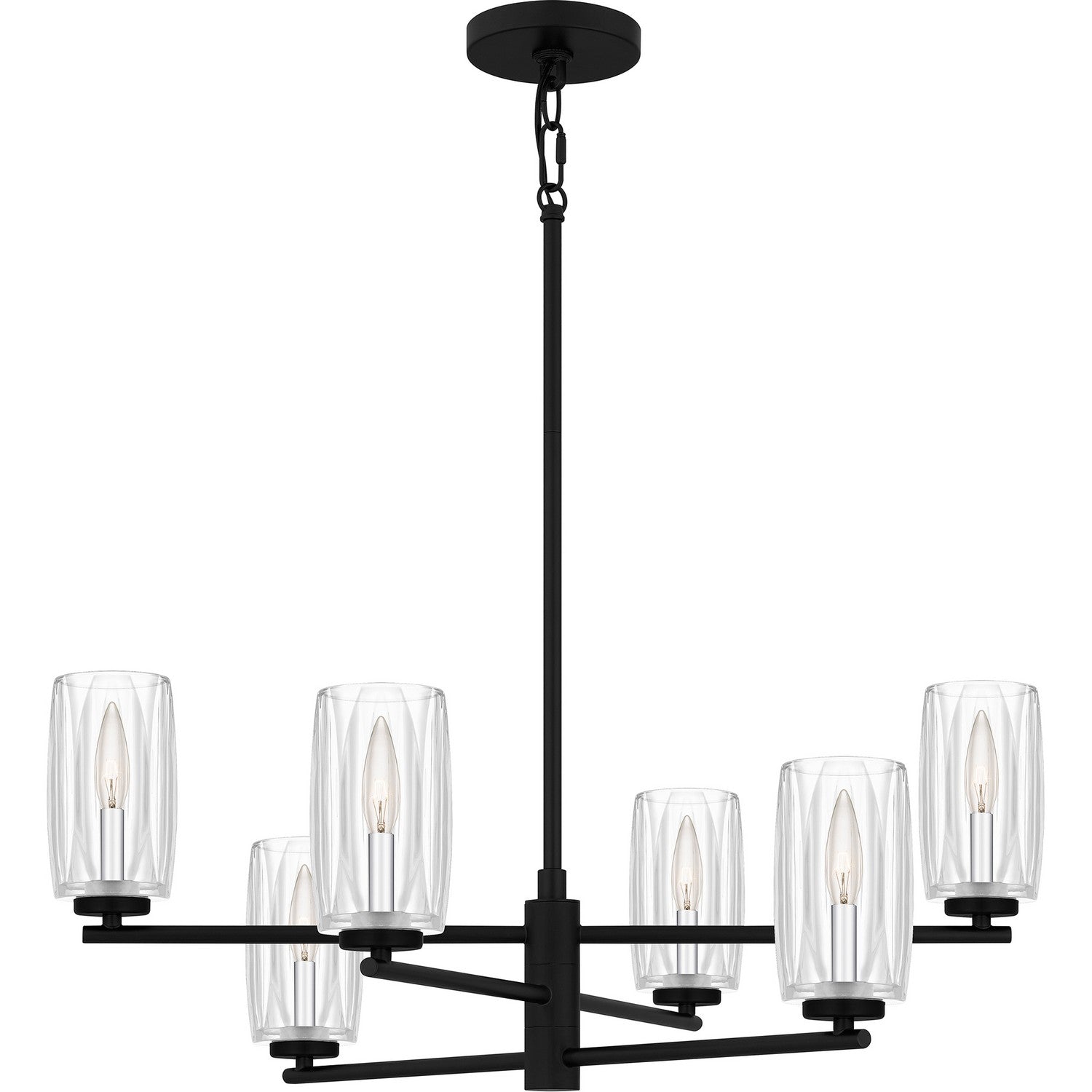 Quoizel - CUN5026MBK - Six Light Chandelier - Cunningham - Matte Black