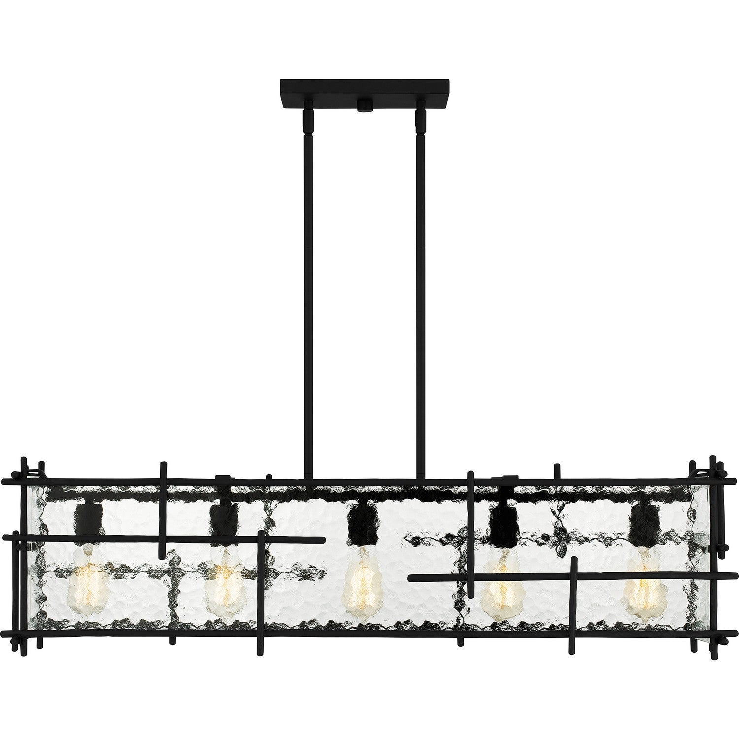 Quoizel - DPN538MBK - Five Light Linear Chandelier - Daphne - Matte Black
