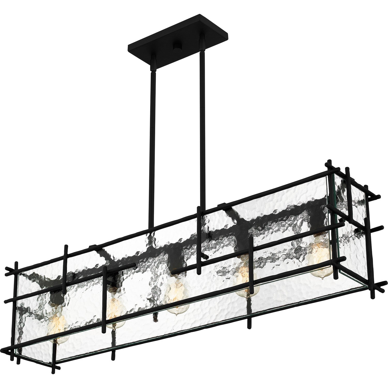 Quoizel - DPN538MBK - Five Light Linear Chandelier - Daphne - Matte Black