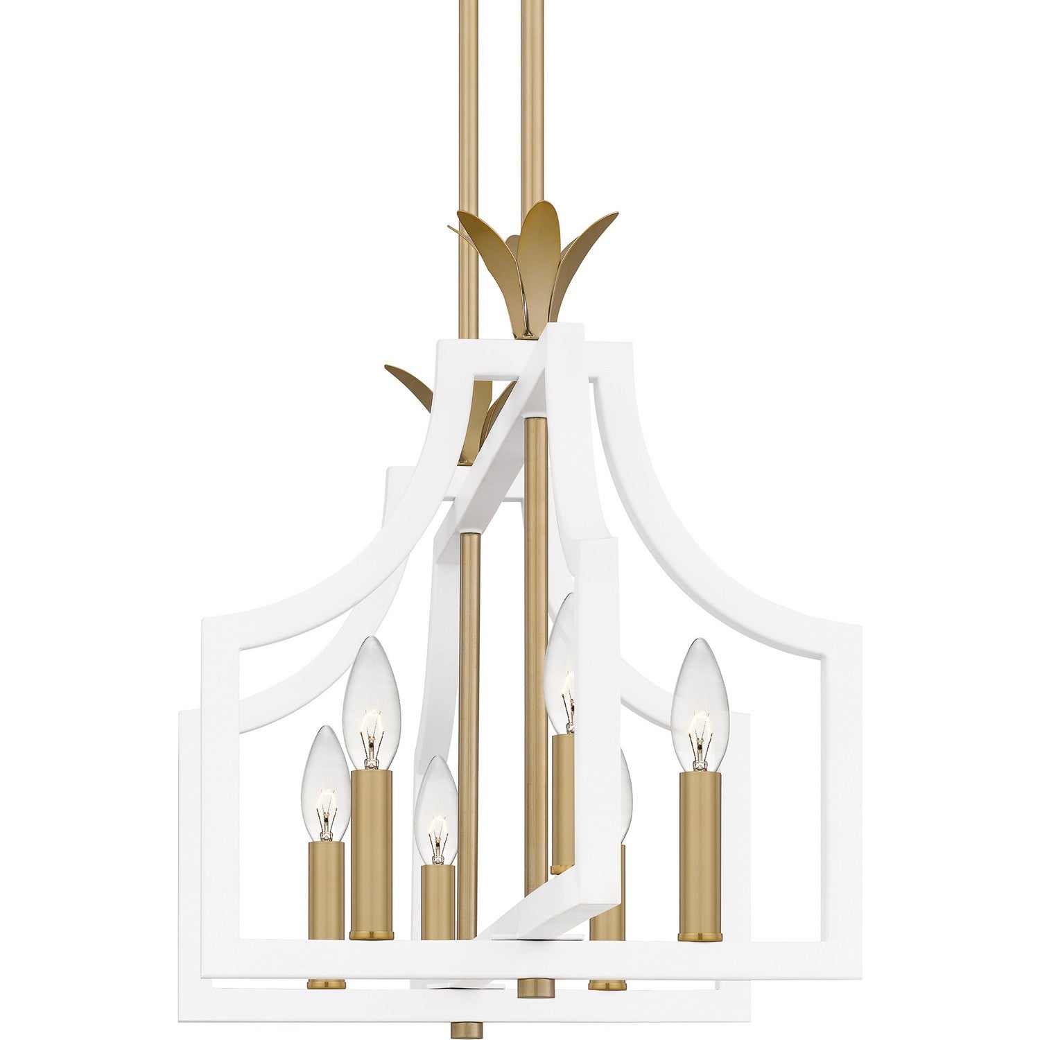 Quoizel - DSL638W - Six Light Linear Chandelier - Dusty Lane - Matte White