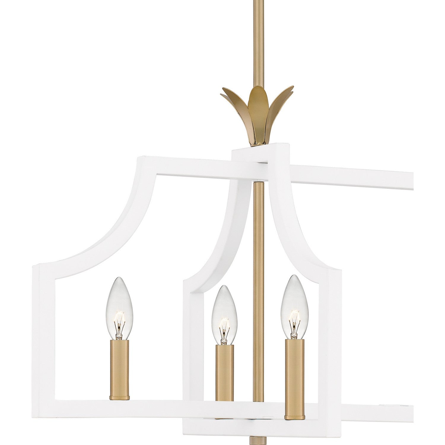 Quoizel - DSL638W - Six Light Linear Chandelier - Dusty Lane - Matte White
