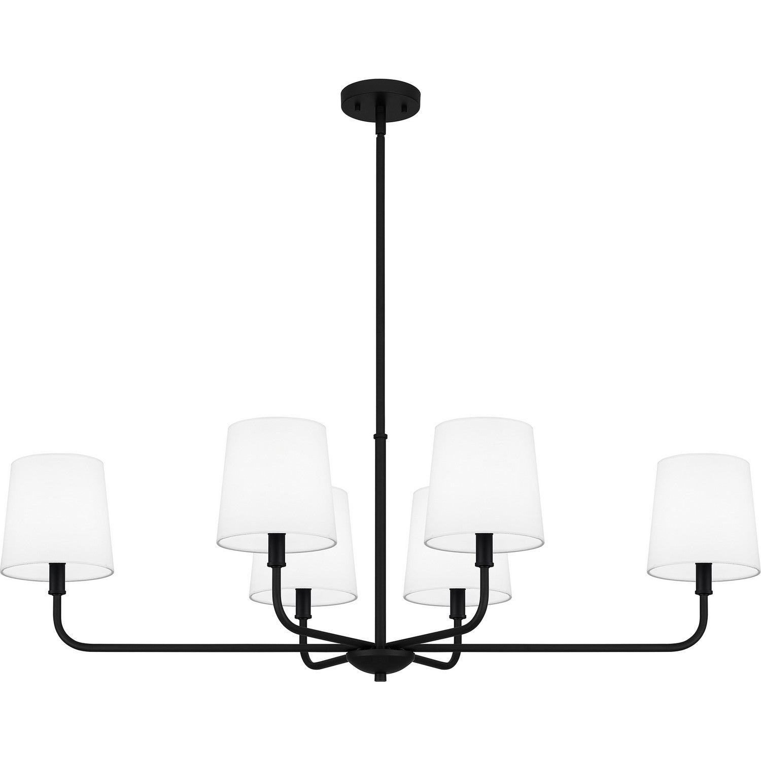 Quoizel - GGR642MBK - Six Light Linear Chandelier - Gallagher - Matte Black