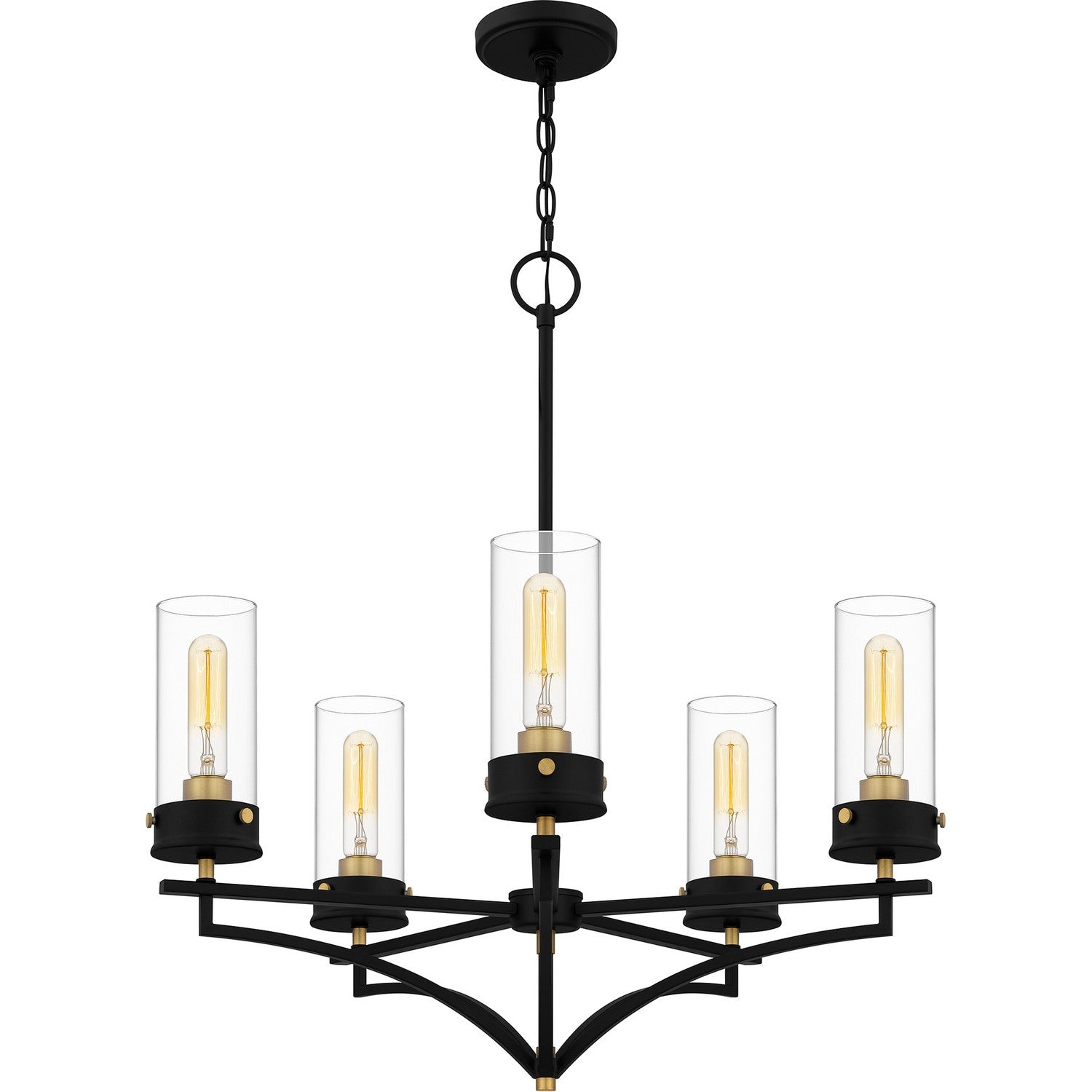 Quoizel - HLS5026MBK - Five Light Chandelier - Hillside - Matte Black