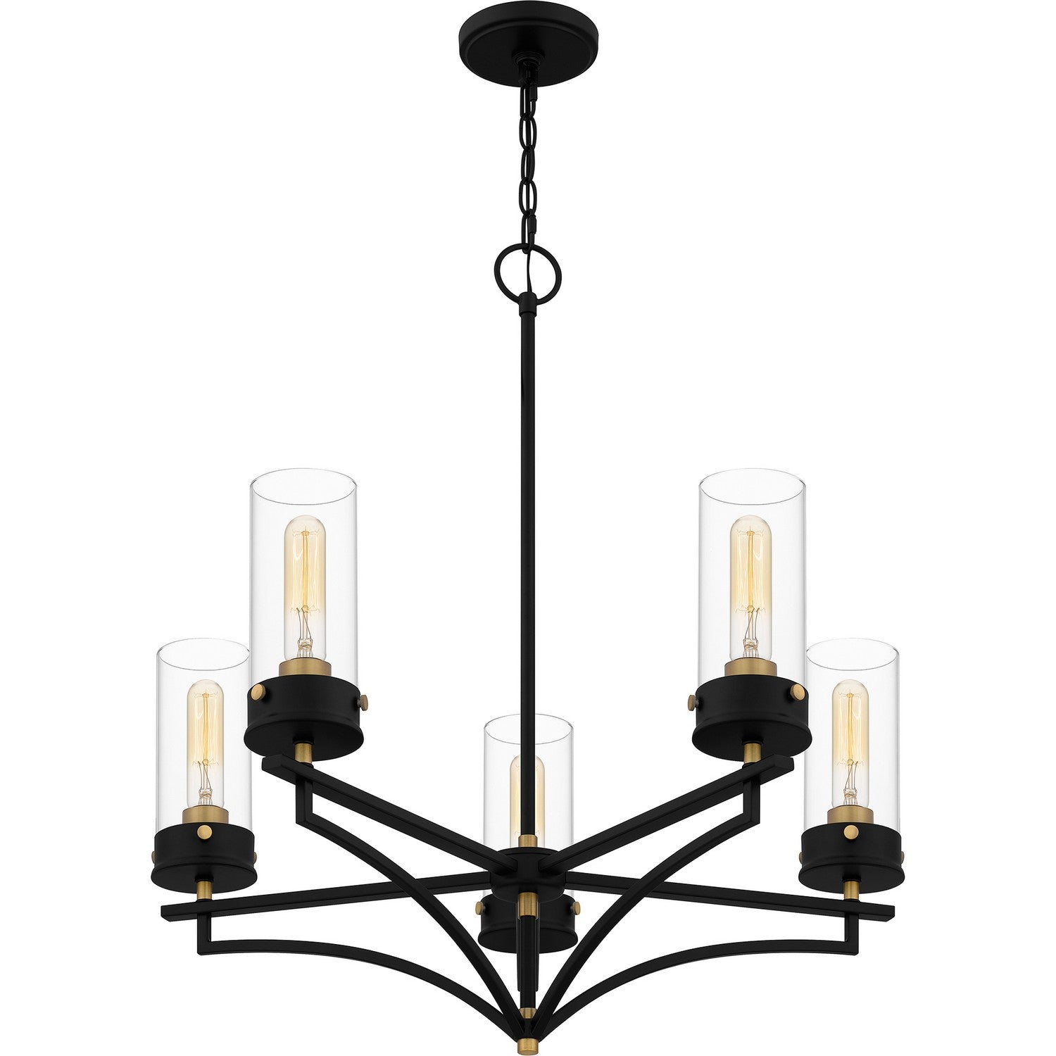 Quoizel - HLS5026MBK - Five Light Chandelier - Hillside - Matte Black