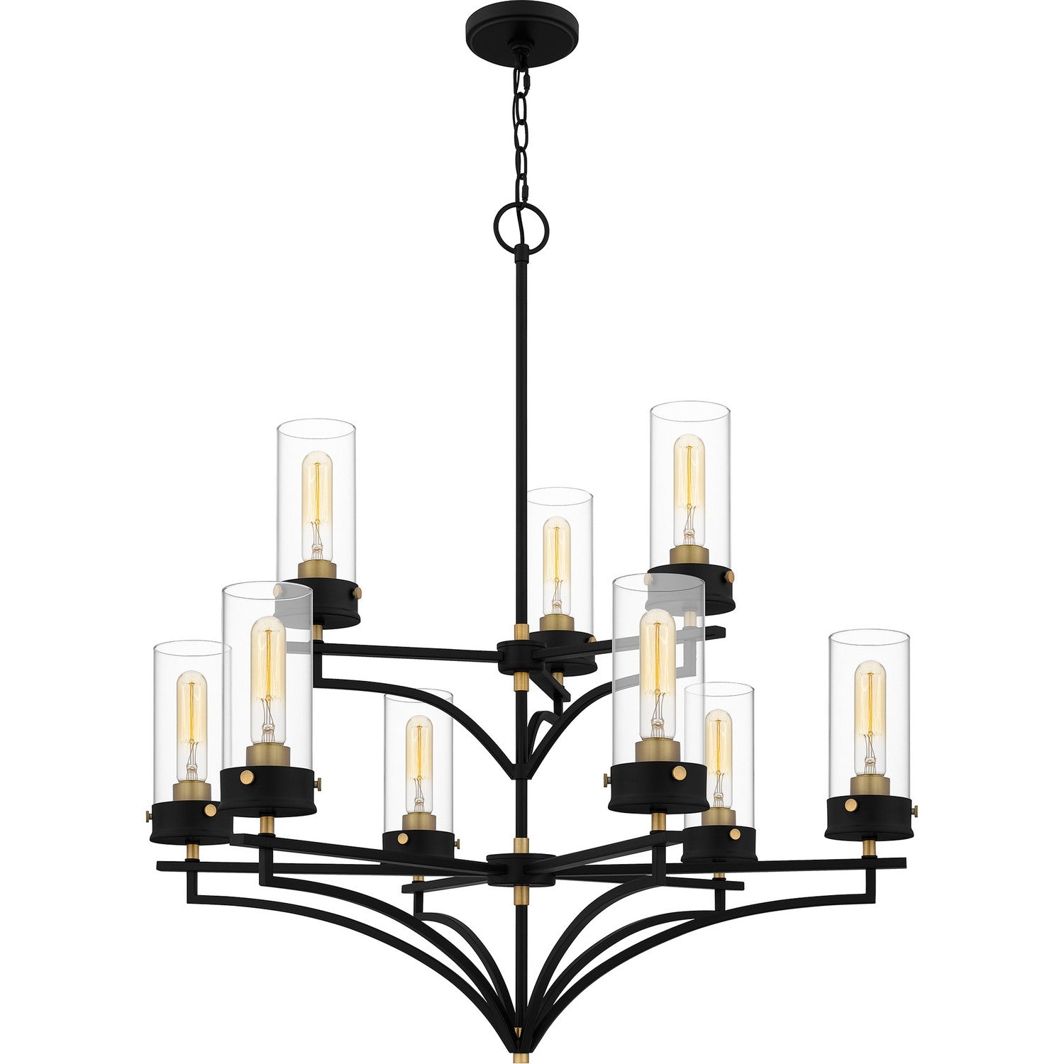Quoizel - HLS5031MBK - Nine Light Chandelier - Hillside - Matte Black