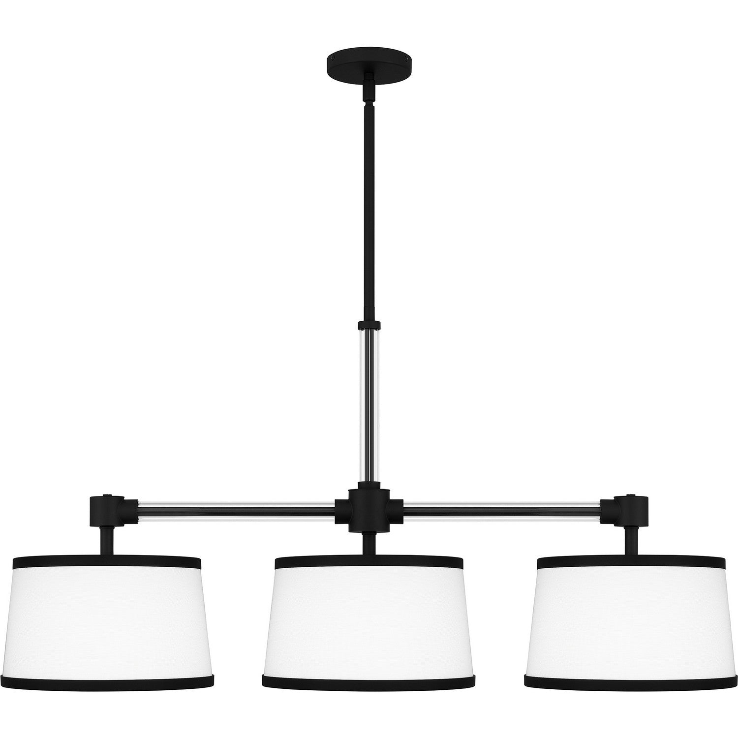 Quoizel - KYL342MBK - Three Light Linear Chandelier - Kylen - Matte Black