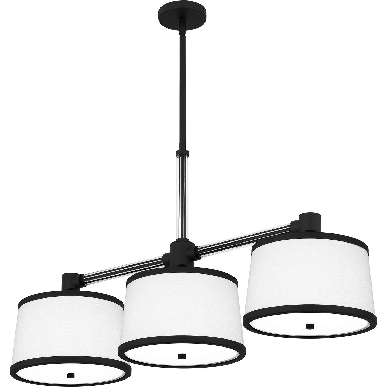 Quoizel - KYL342MBK - Three Light Linear Chandelier - Kylen - Matte Black