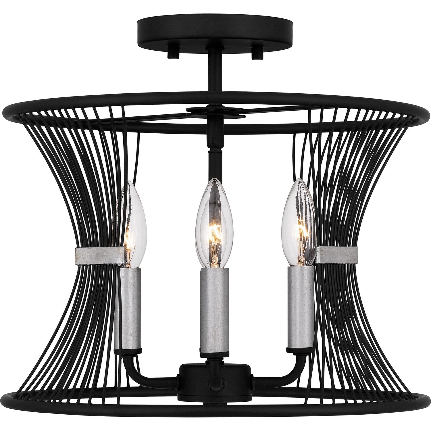 Quoizel - LEI1714MBK - Four Light Semi Flush Mount - Leiland - Matte Black