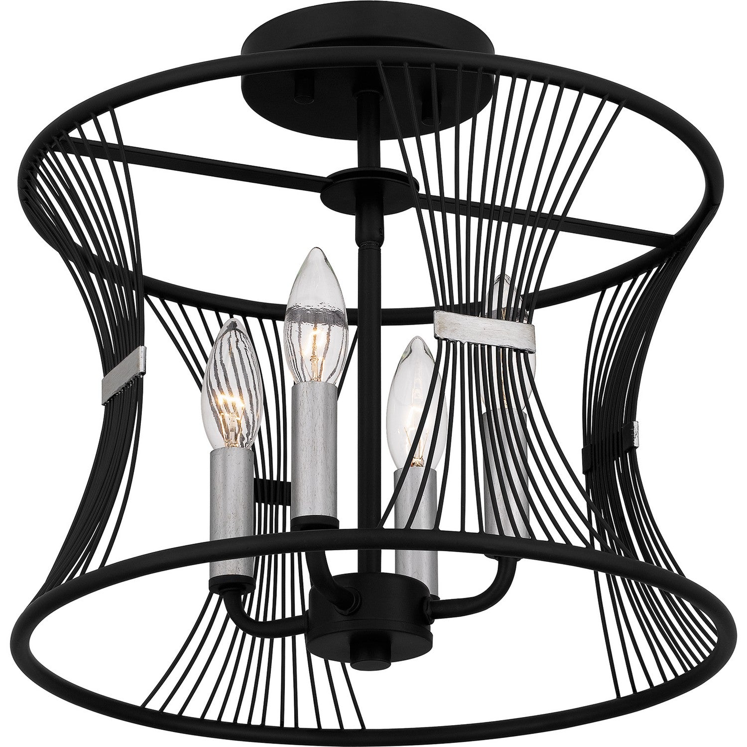 Quoizel - LEI1714MBK - Four Light Semi Flush Mount - Leiland - Matte Black