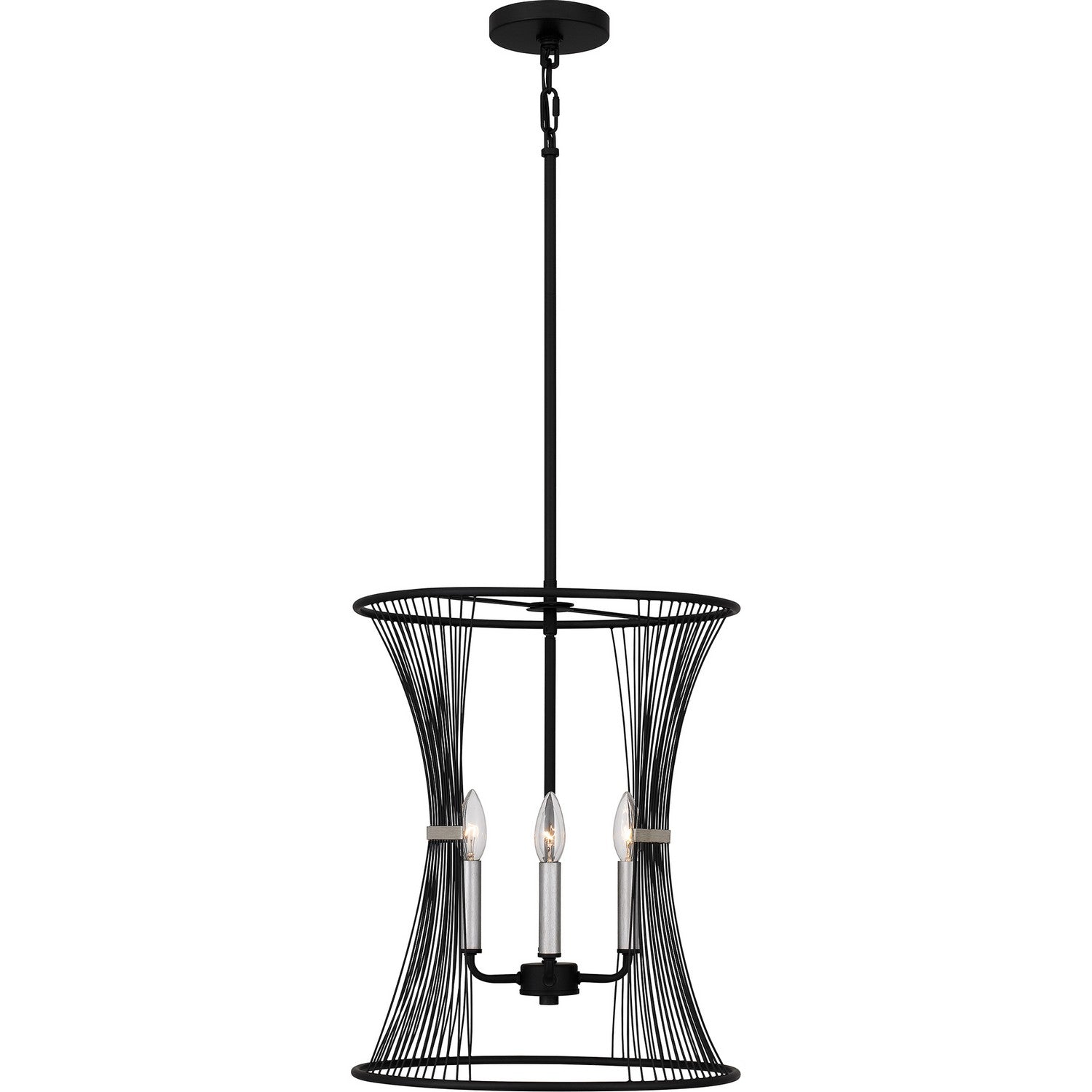 Quoizel - LEI2816MBK - Four Light Pendant - Leiland - Matte Black