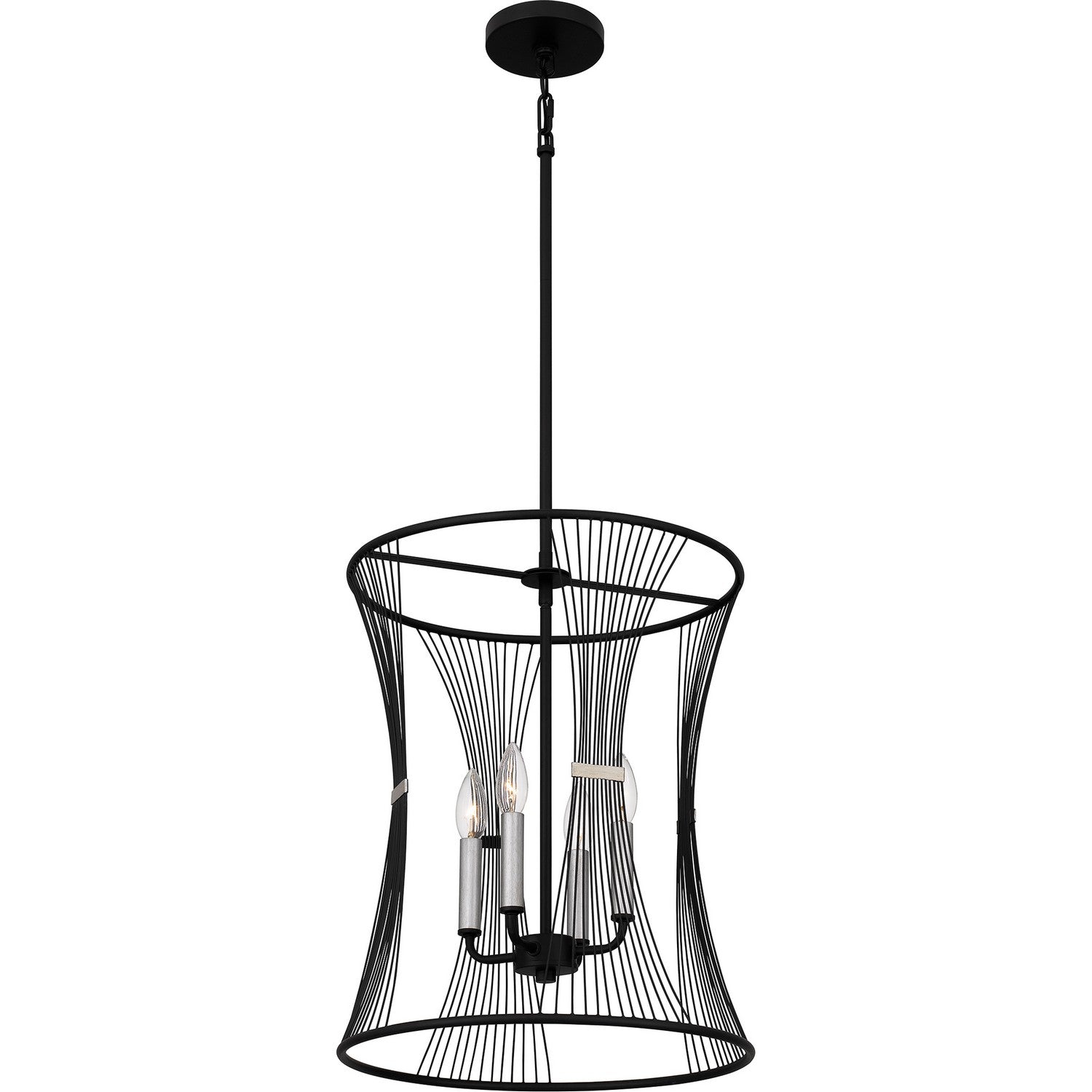 Quoizel - LEI2816MBK - Four Light Pendant - Leiland - Matte Black