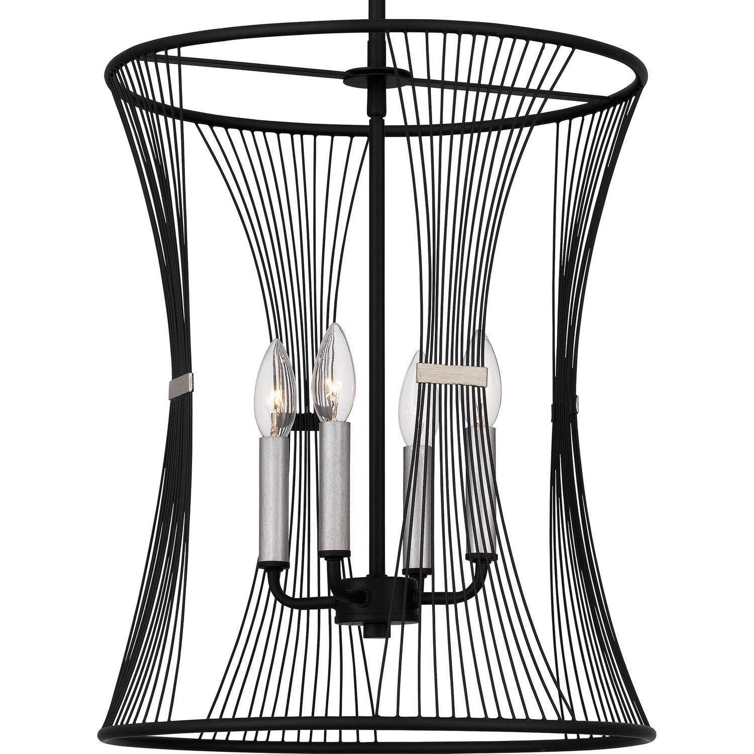 Quoizel - LEI2816MBK - Four Light Pendant - Leiland - Matte Black