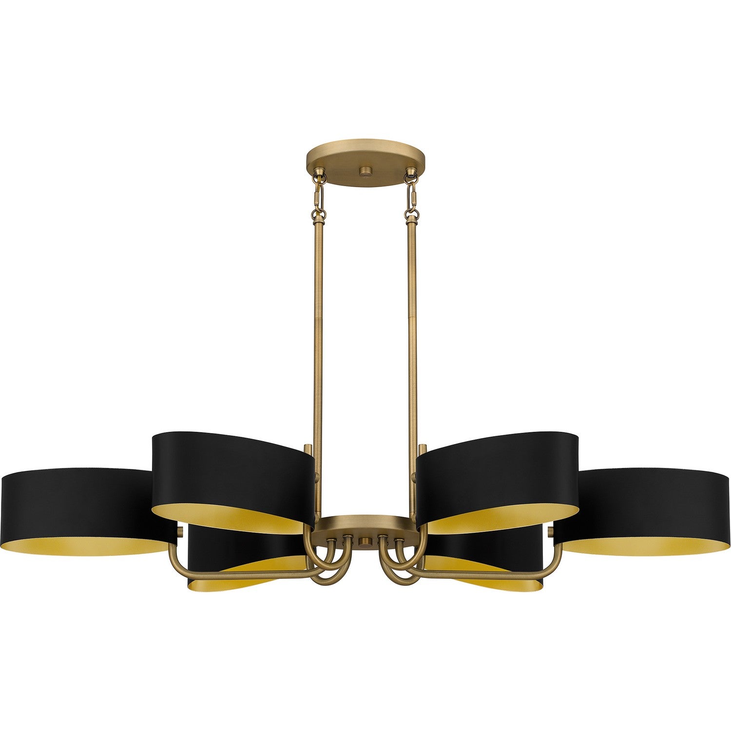 Quoizel - MAD641AB - Six Light Linear Chandelier - Madden - Aged Brass