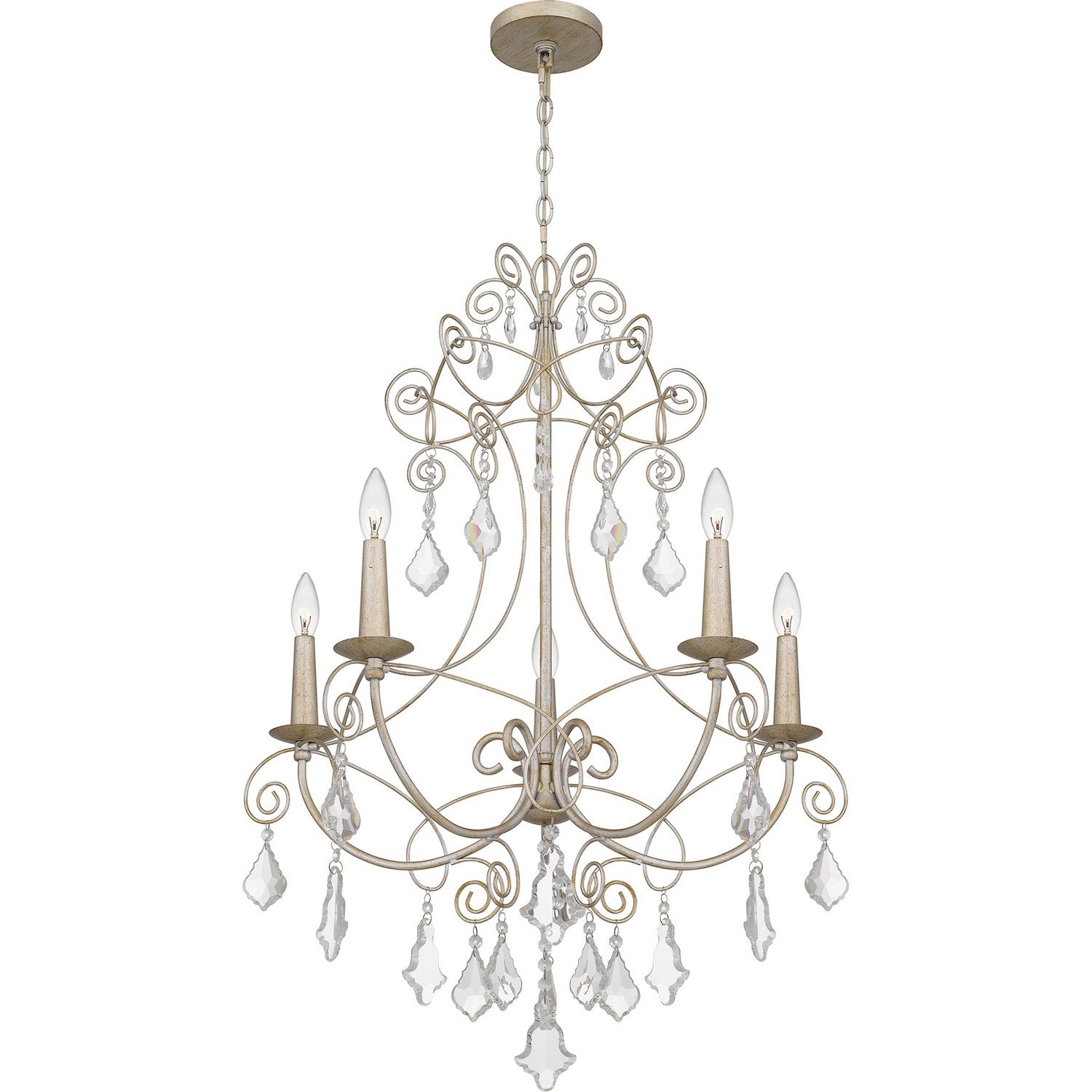 Quoizel - MER5028VG - Five Light Chandelier - Merida - Vintage Gold