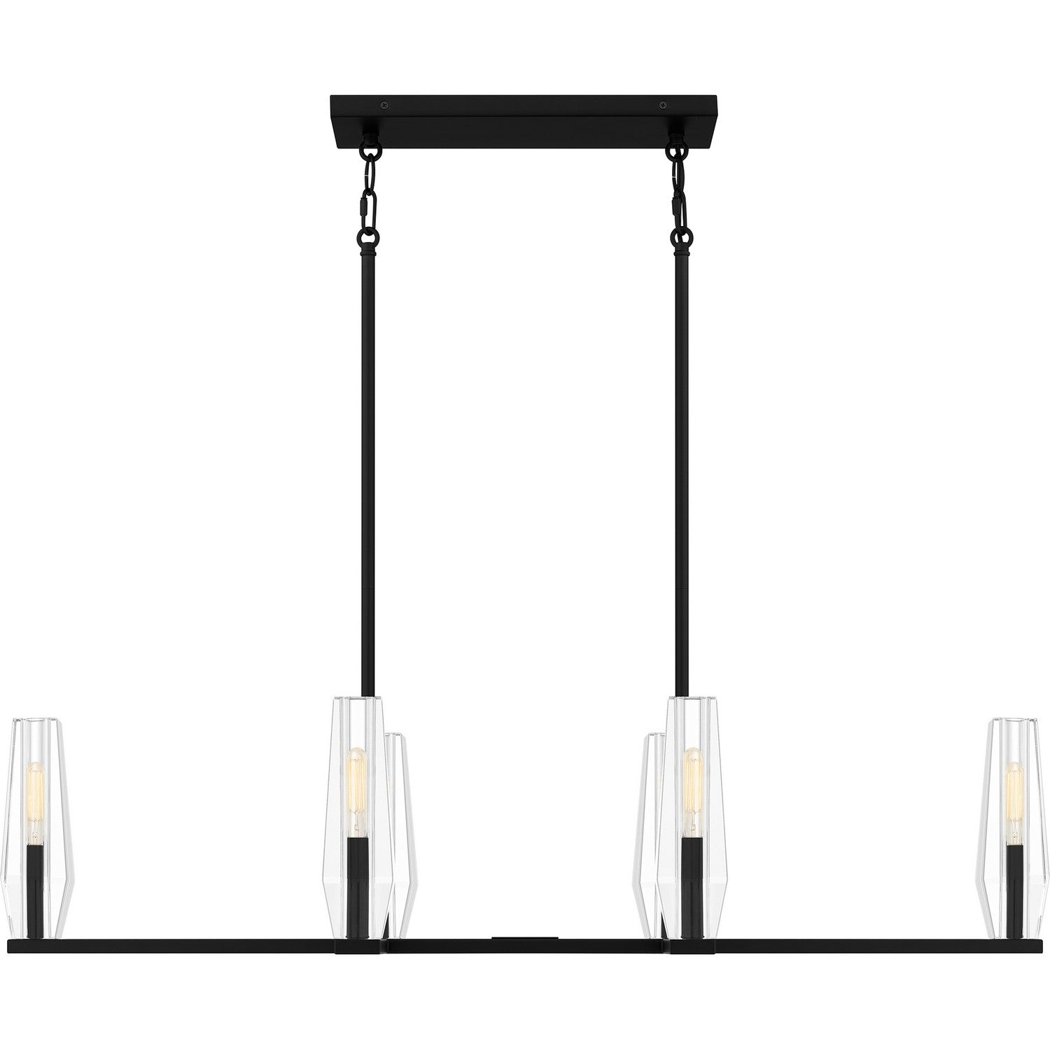 Quoizel - MUT640MBK - Six Light Linear Chandelier - Malamute - Matte Black