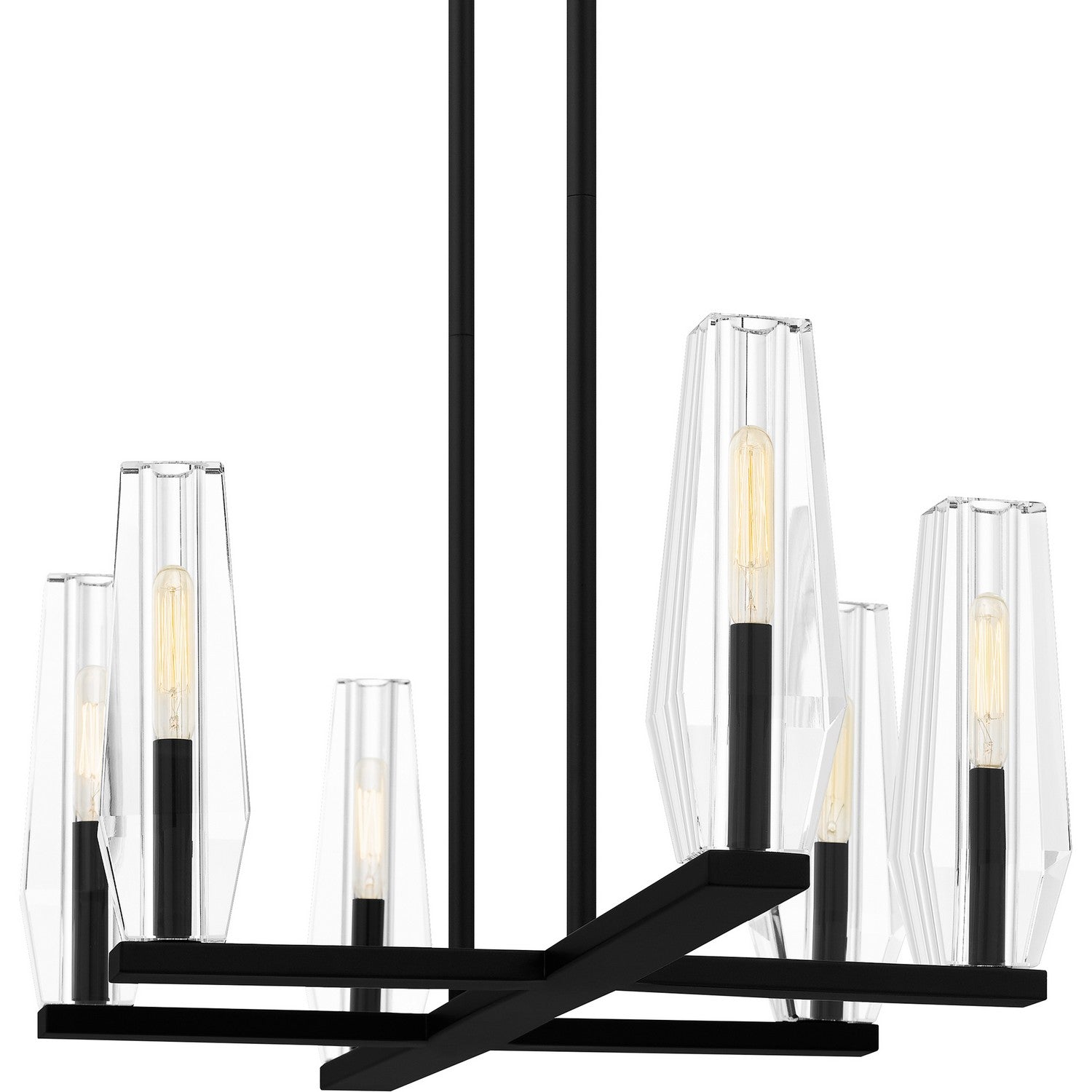 Quoizel - MUT640MBK - Six Light Linear Chandelier - Malamute - Matte Black