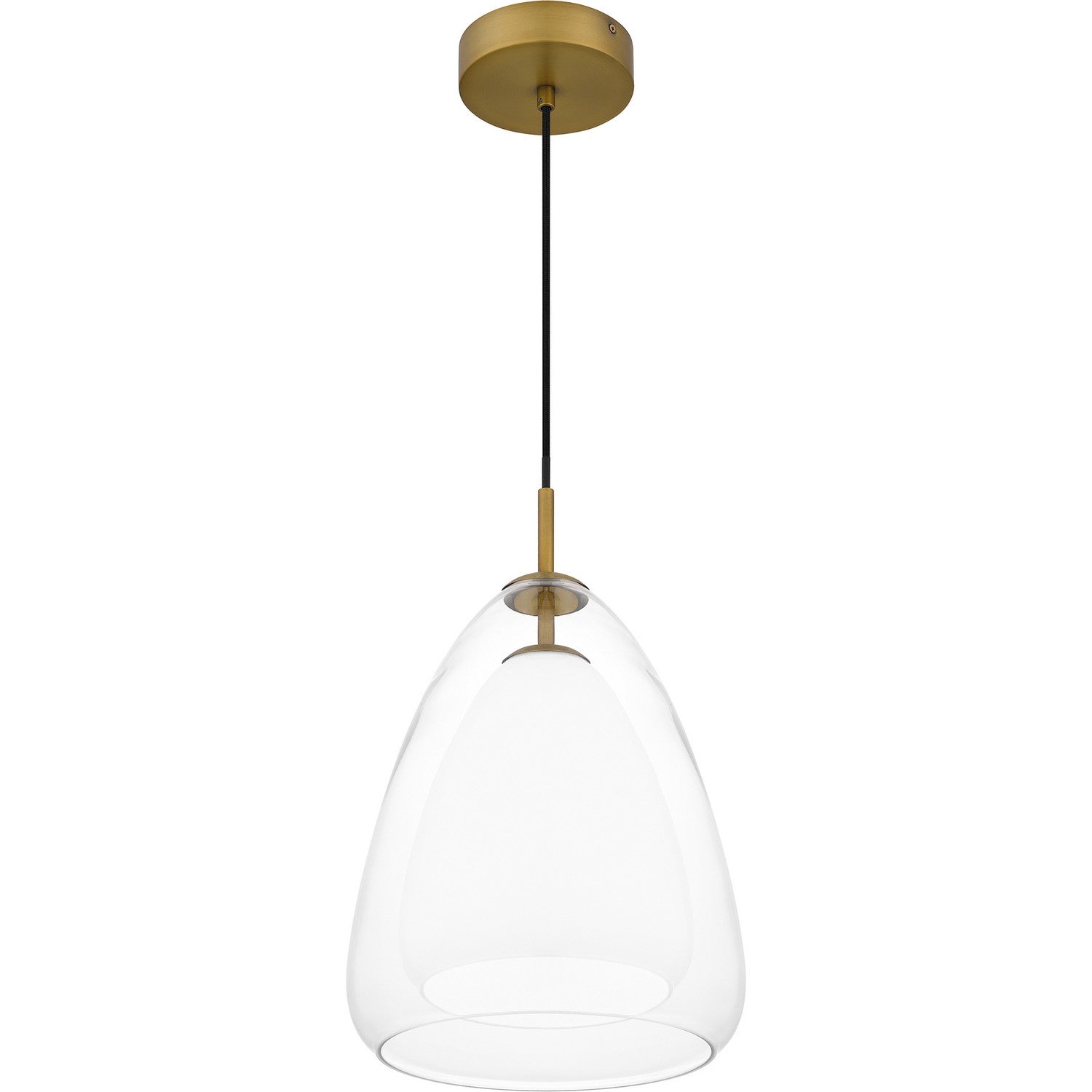 Quoizel - PCAER1511AB - One Light Pendant - Aero - Aged Brass