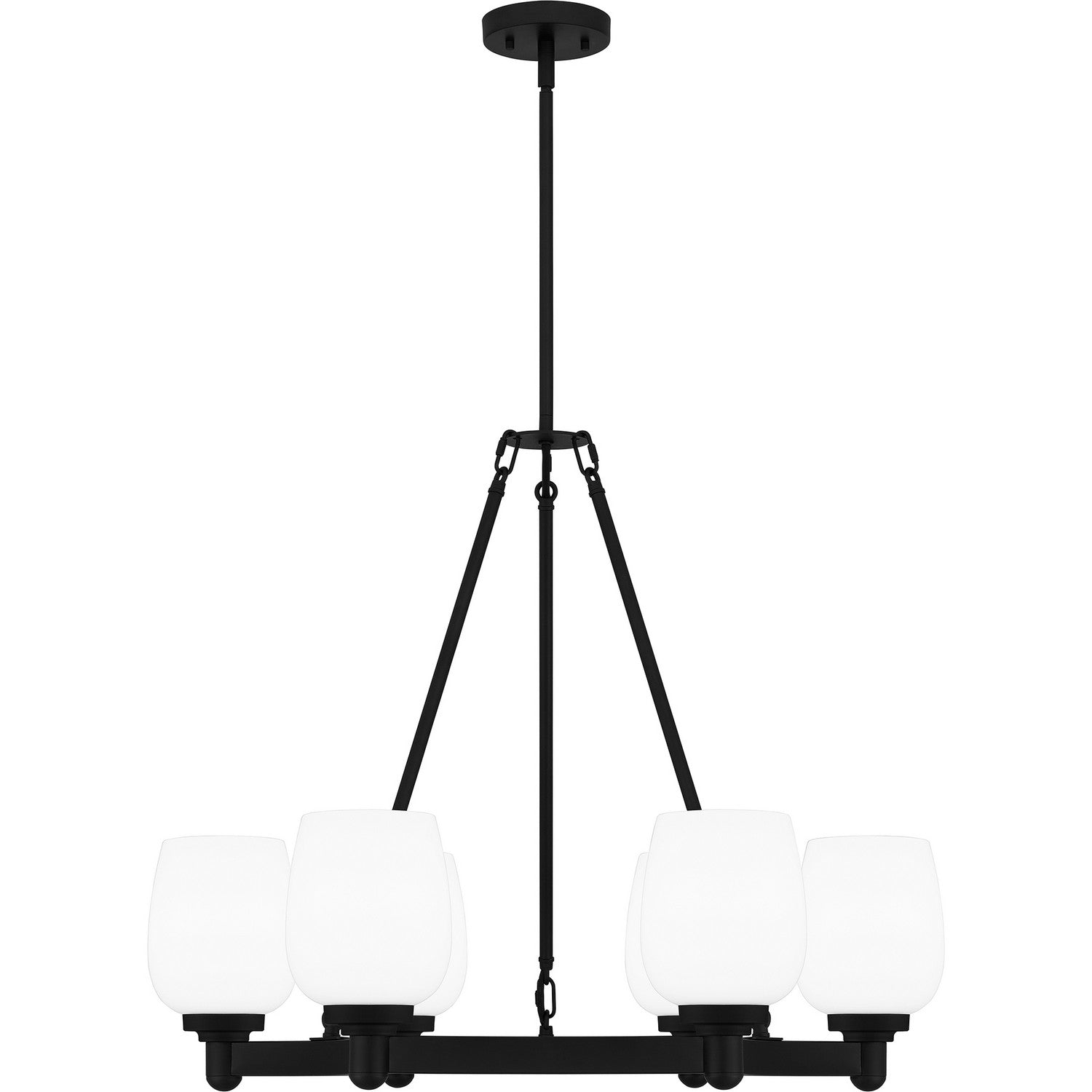 Quoizel - PNG5028MBK - Six Light Chandelier - Penning - Matte Black