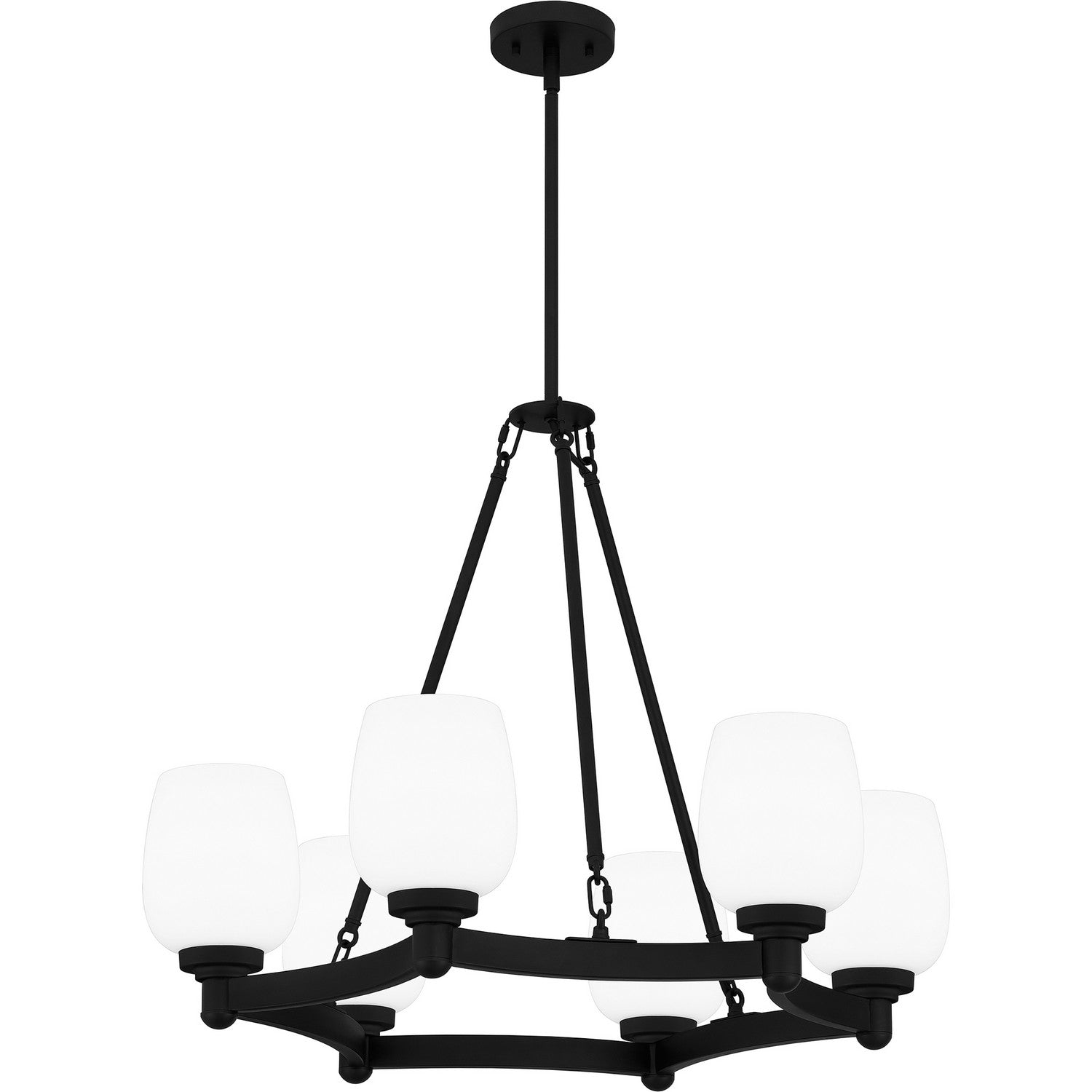 Quoizel - PNG5028MBK - Six Light Chandelier - Penning - Matte Black