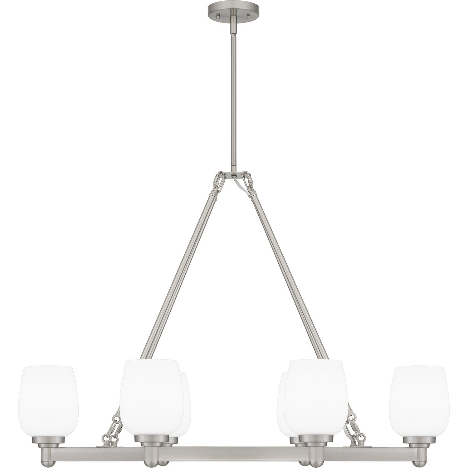 Quoizel - PNG638BN - Six Light Linear Chandelier - Penning - Brushed Nickel
