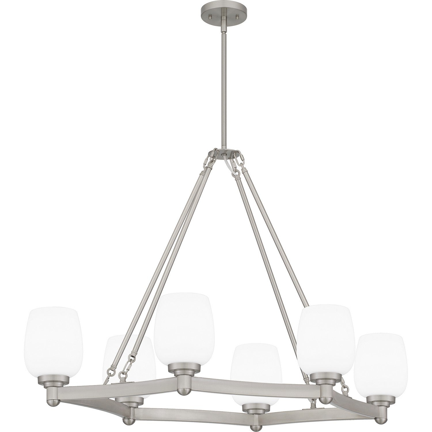Quoizel - PNG638BN - Six Light Linear Chandelier - Penning - Brushed Nickel