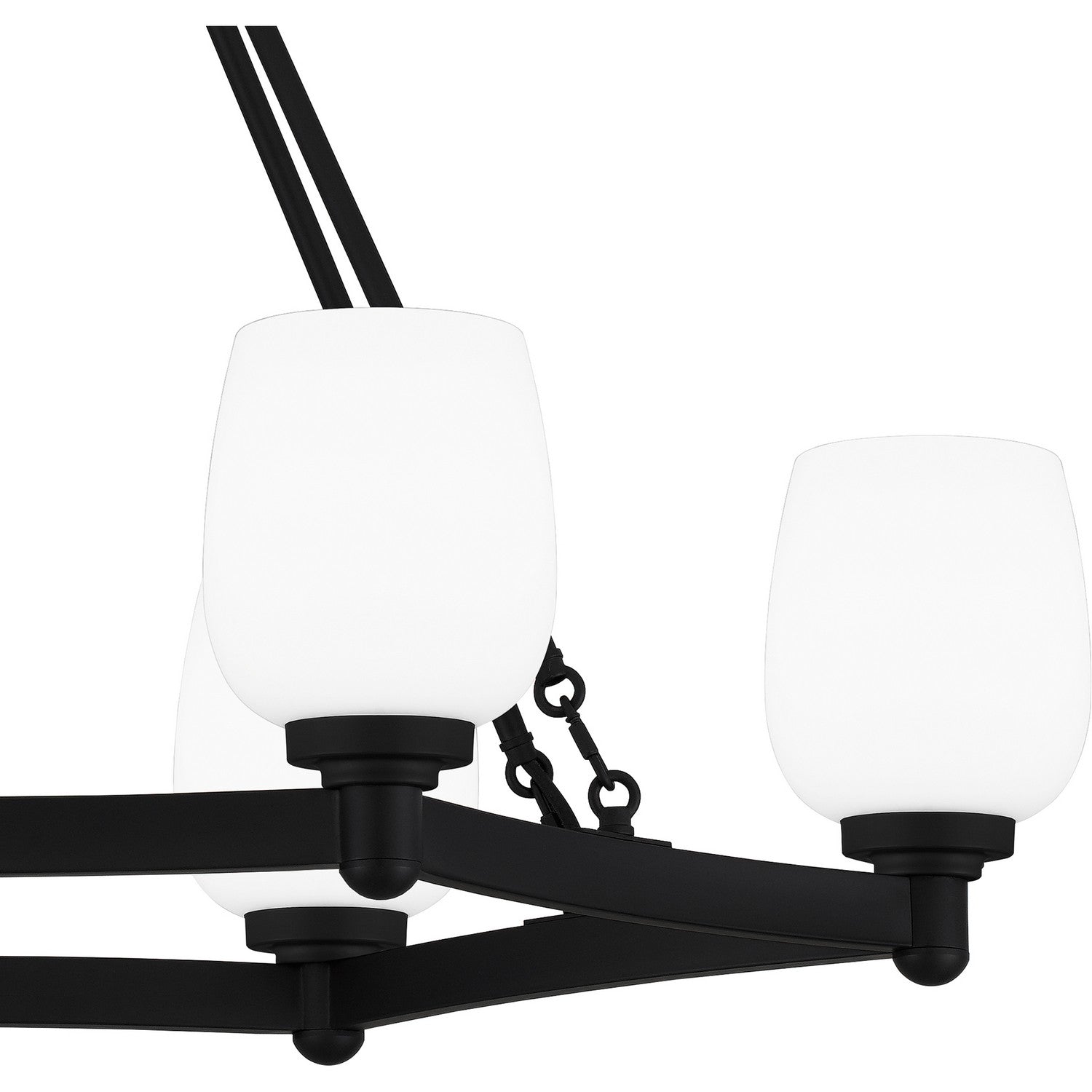 Quoizel - PNG638MBK - Six Light Linear Chandelier - Penning - Matte Black